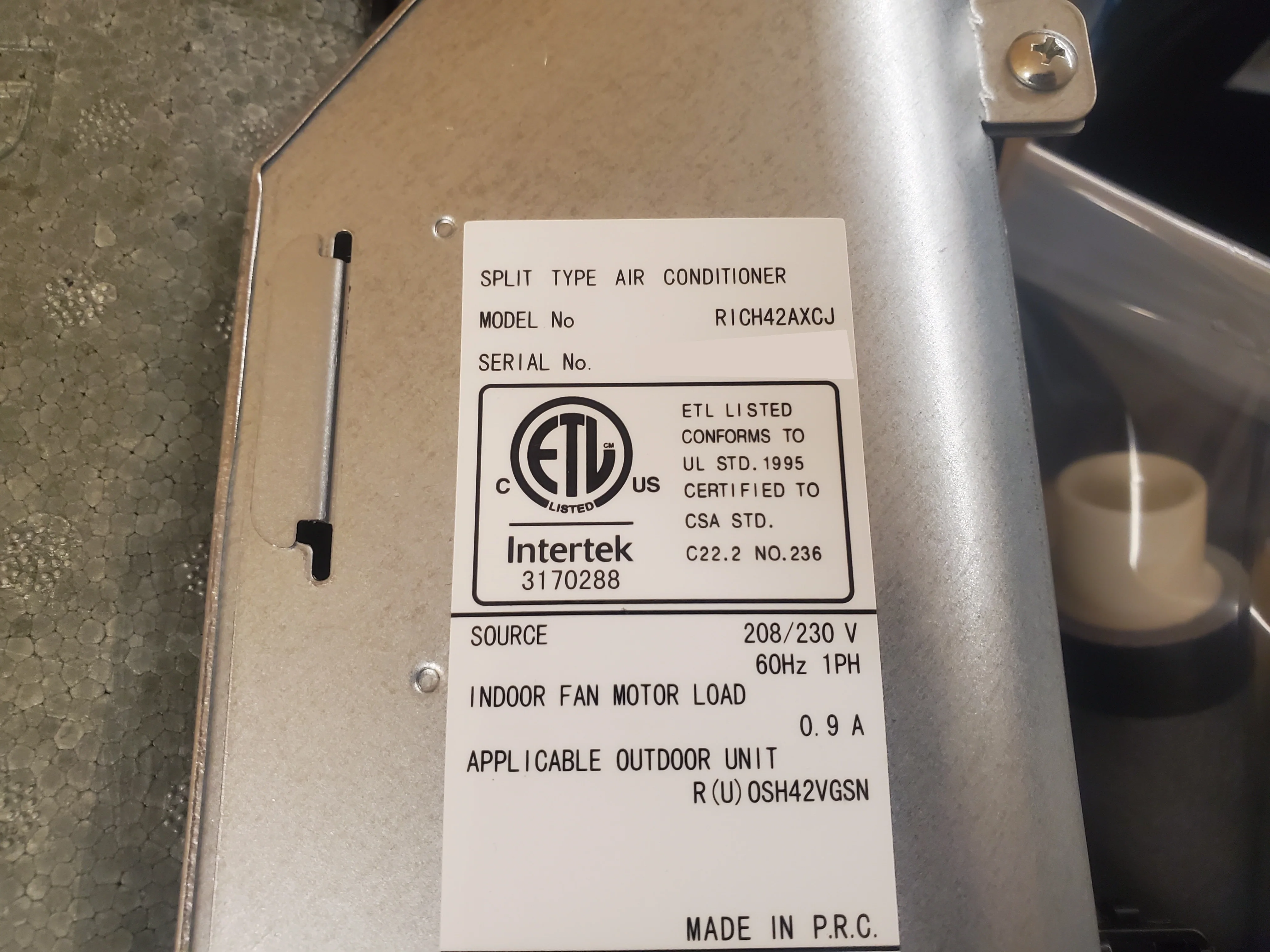 42,000 BTU Large Cassette Single-Zone Inverter ID Mini-Split Circular Flow Heat Pump - Image 5