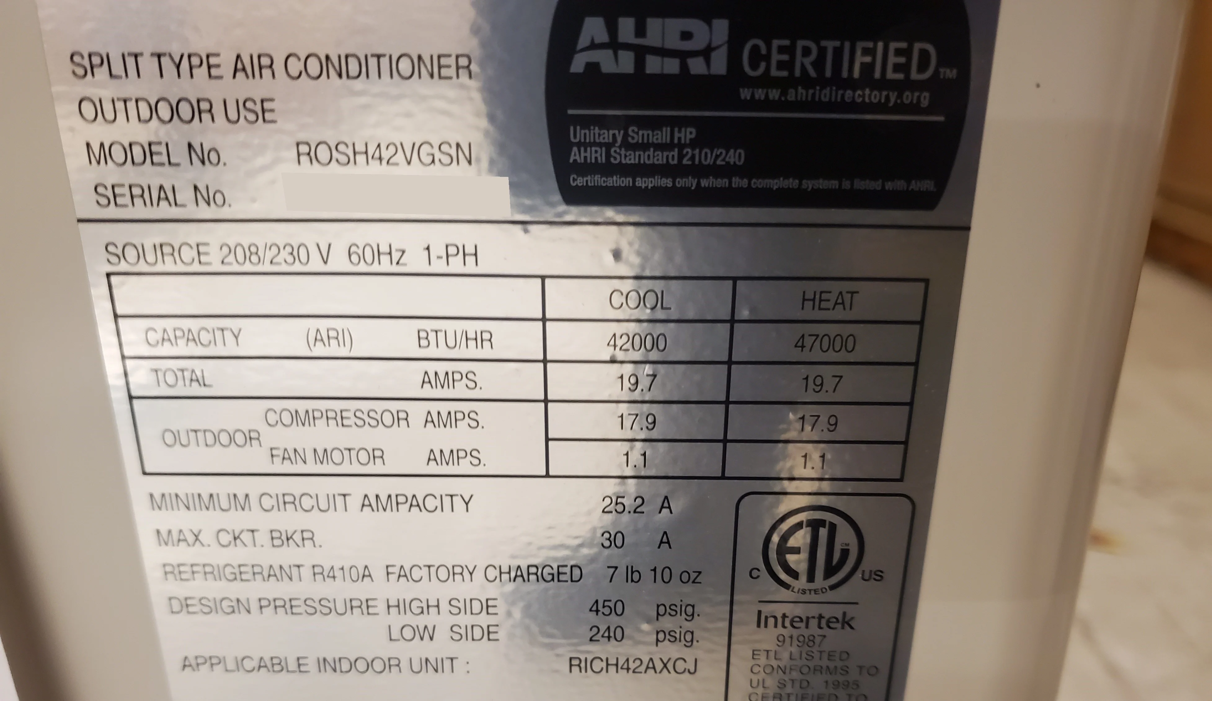 42,000 Btu Classic" Series Single-Zone Inverter Outdoor Mini-Split Heat Pump Unit - Image 5