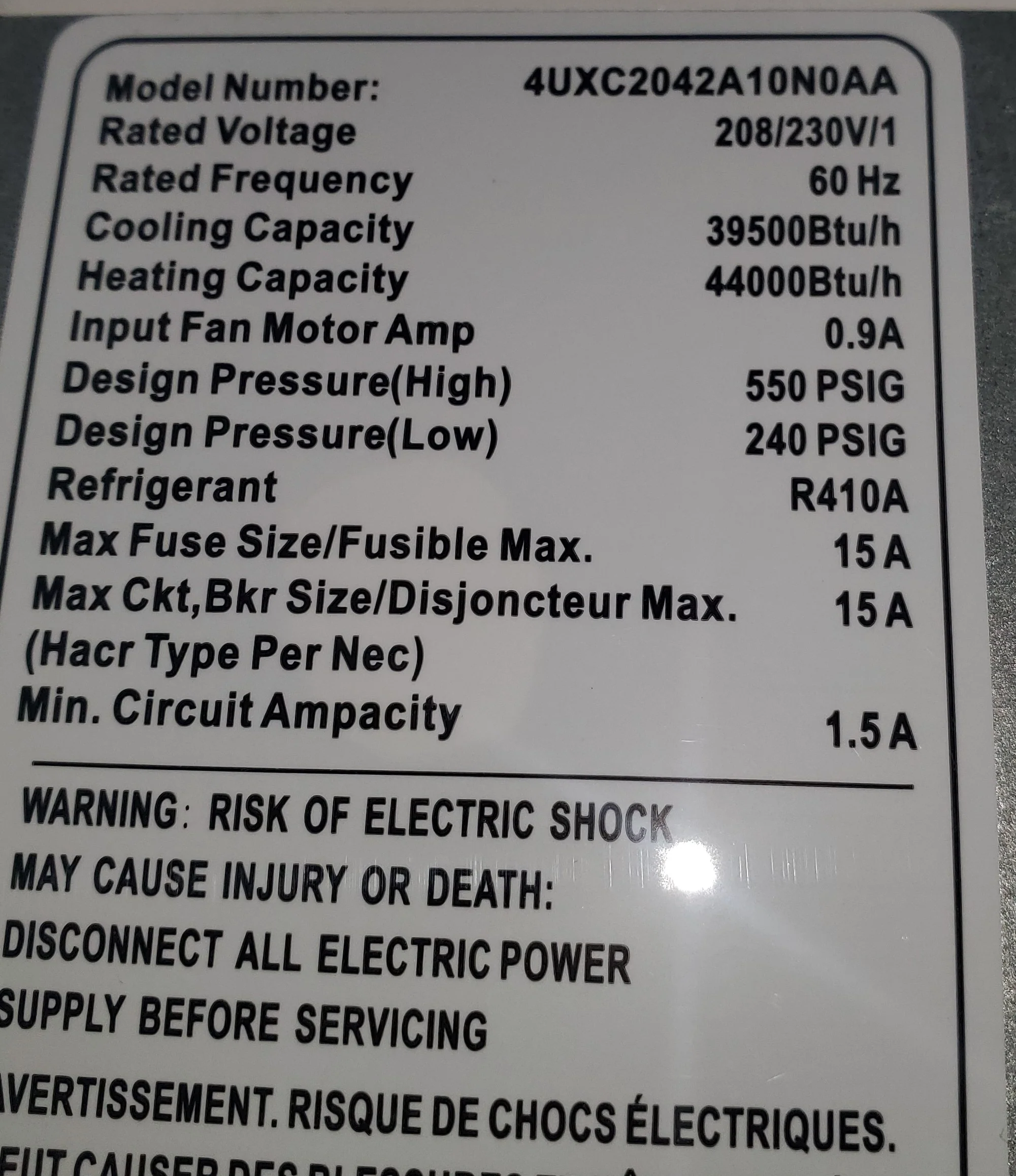 42,000 BTU 4-Way Ceiling Cassette Indoor Mini-Split Heat Pump , 20 Seer 208-230/60/1 R-410A - Image 5