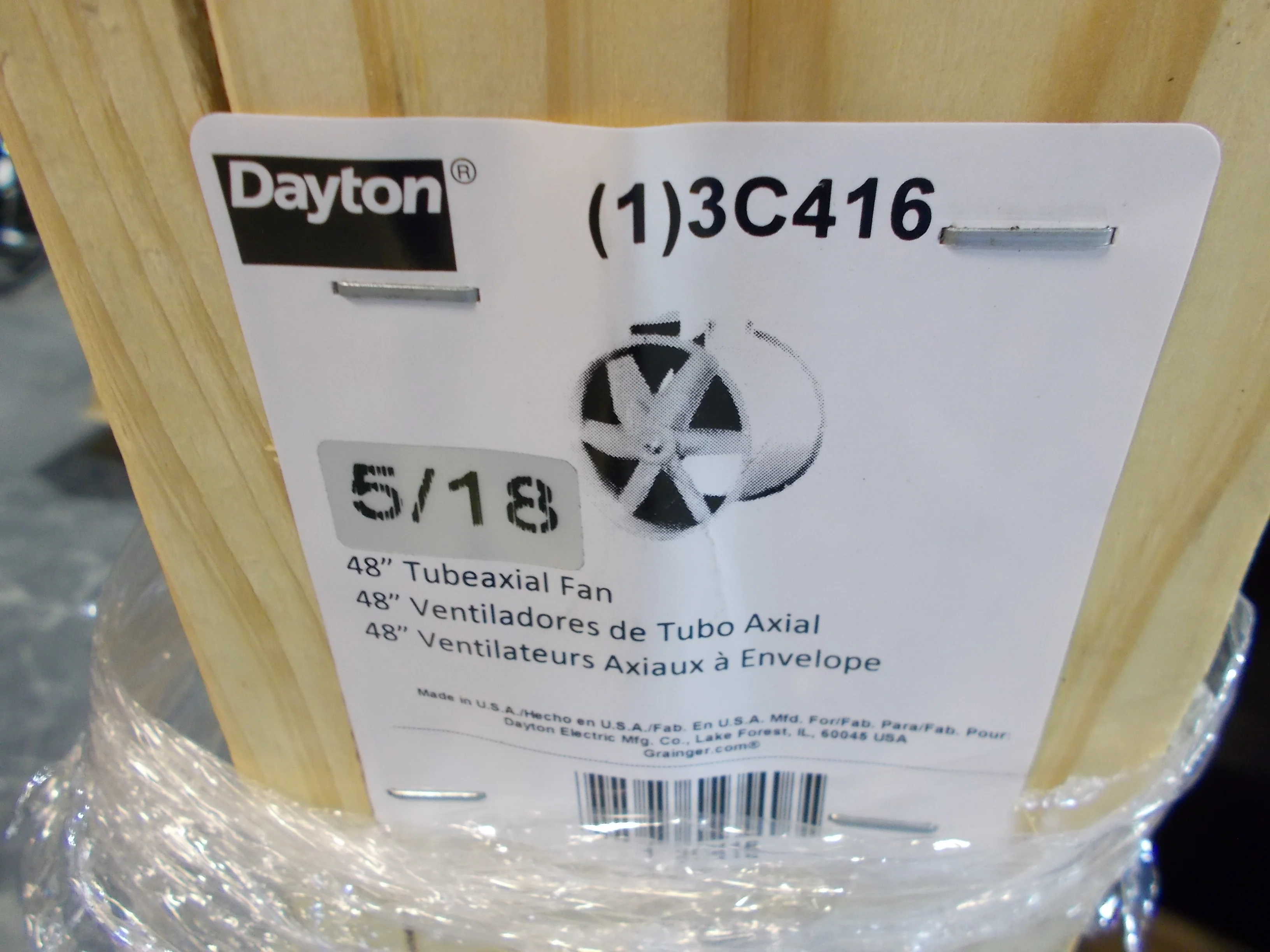 48 Steel Belt Driven 5 Blade Tubeaxial Fan/Less Motor" - Image 6
