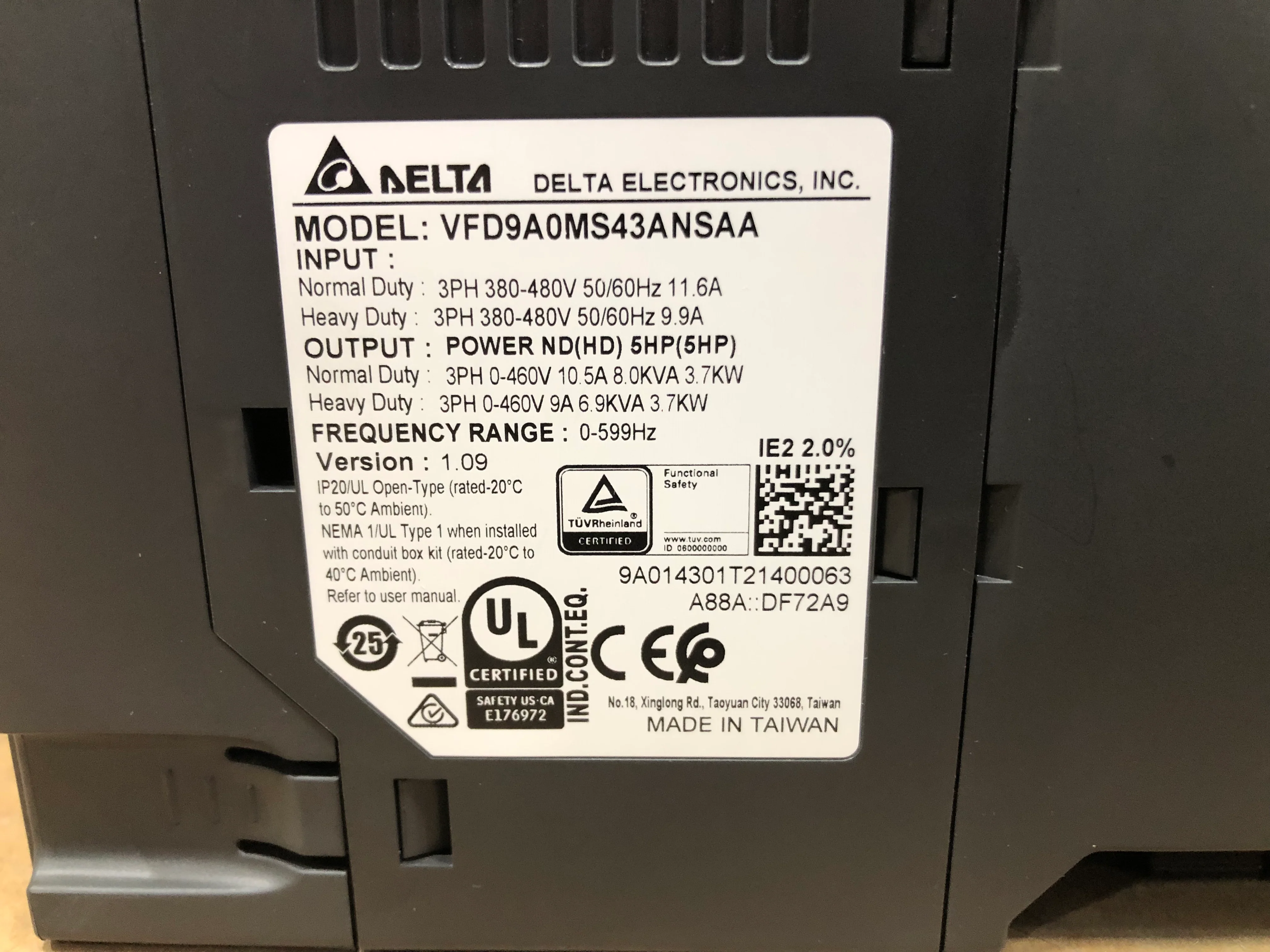5 HP Ms300 Variable Frequency Drive 380-480/50-60/3 - Image 3