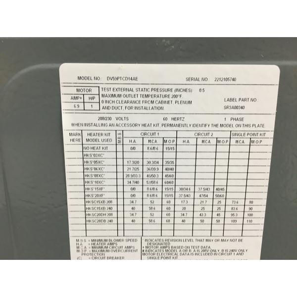5 Ton 16 Seer Air Conditioner With 5 Ton Multi-Position Air Handler 208-230/60/1 - Image 5