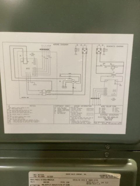 5 Ton AC/HP PSC Multiposition Air Handler 208-240/60/1 R22 CFM 1965 - Image 5
