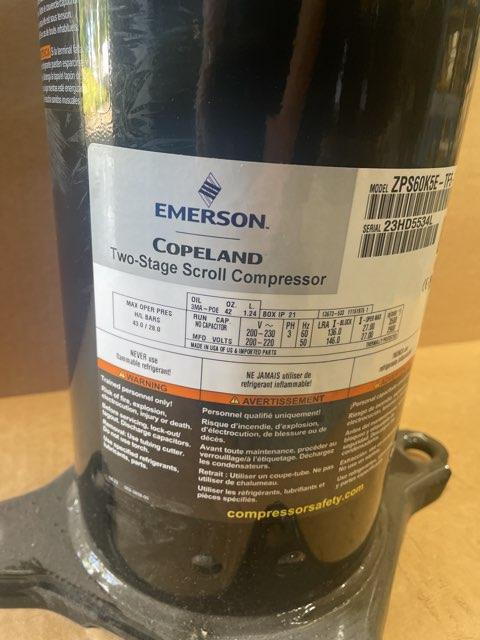 5 Ton Two-Stage AC Scroll Compressor 200-230/50-60/3 R410A - Image 3