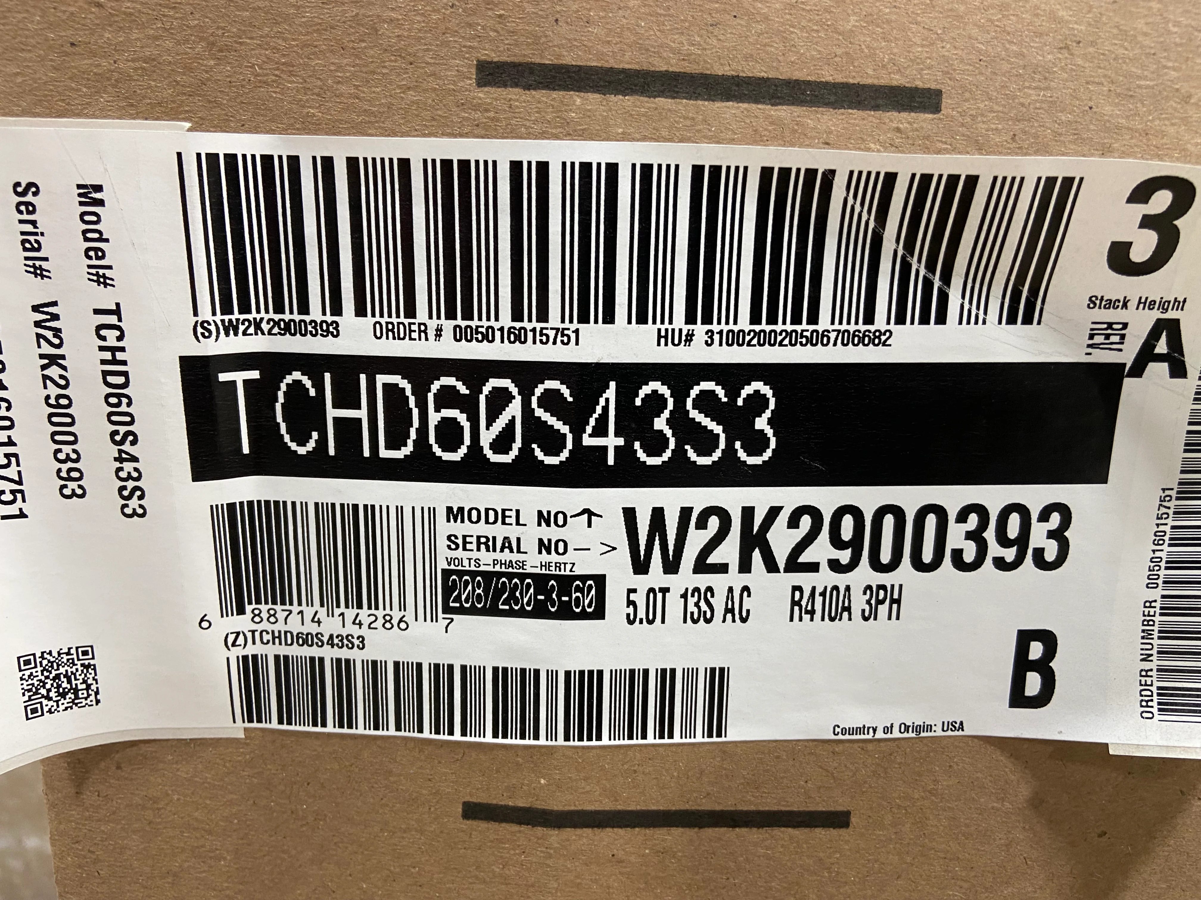 5 TON AC/HP HORIZONTAL DISCHARGE NON-COMMUNICATING SPLIT SYSTEM AIR CONDITIONER, 13 SEER, 208-230/60/3, R-410A - Image 7
