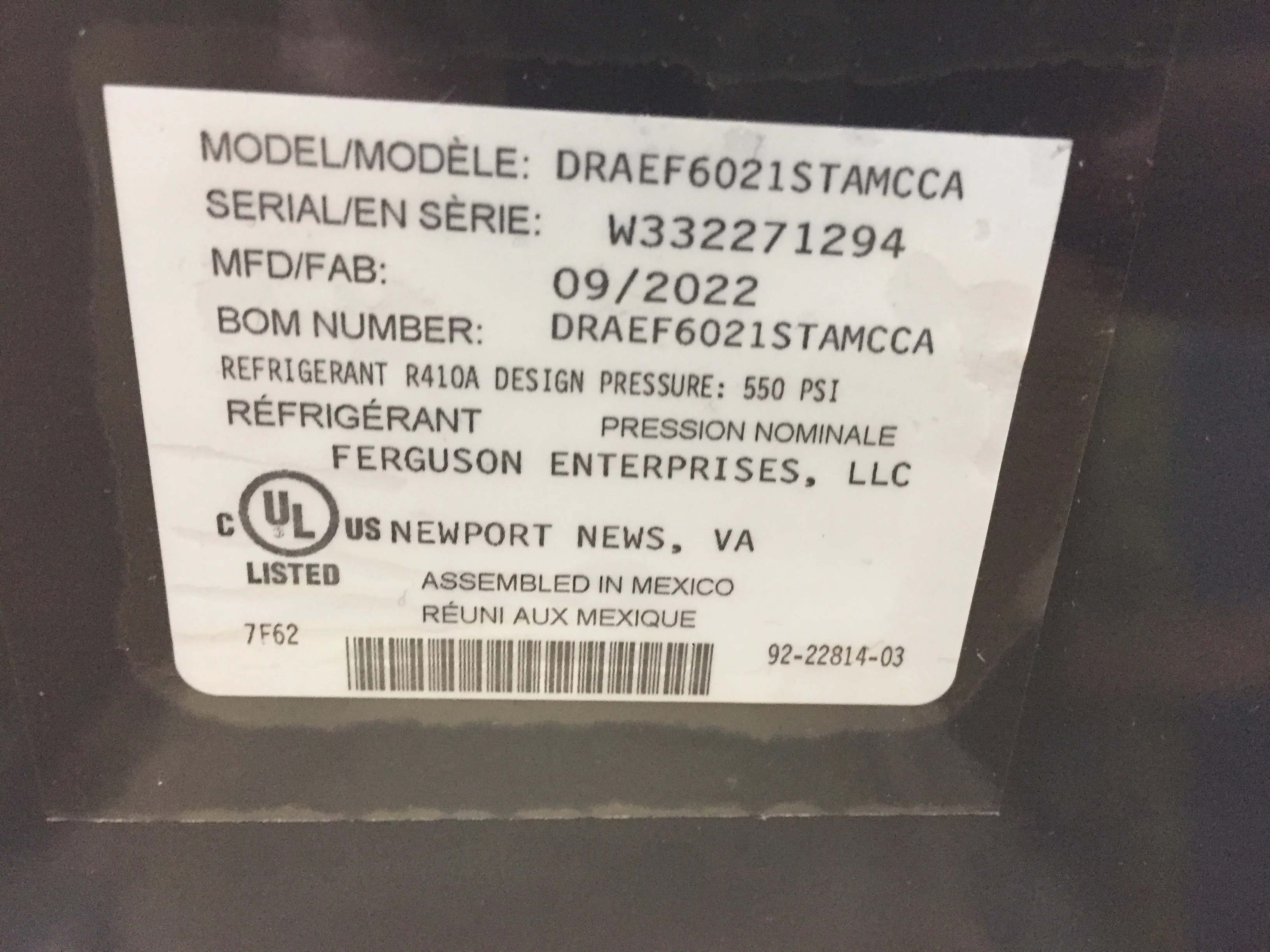 5 Ton AC/HP Multi-Position Cased N Coil R-410A - Image 3
