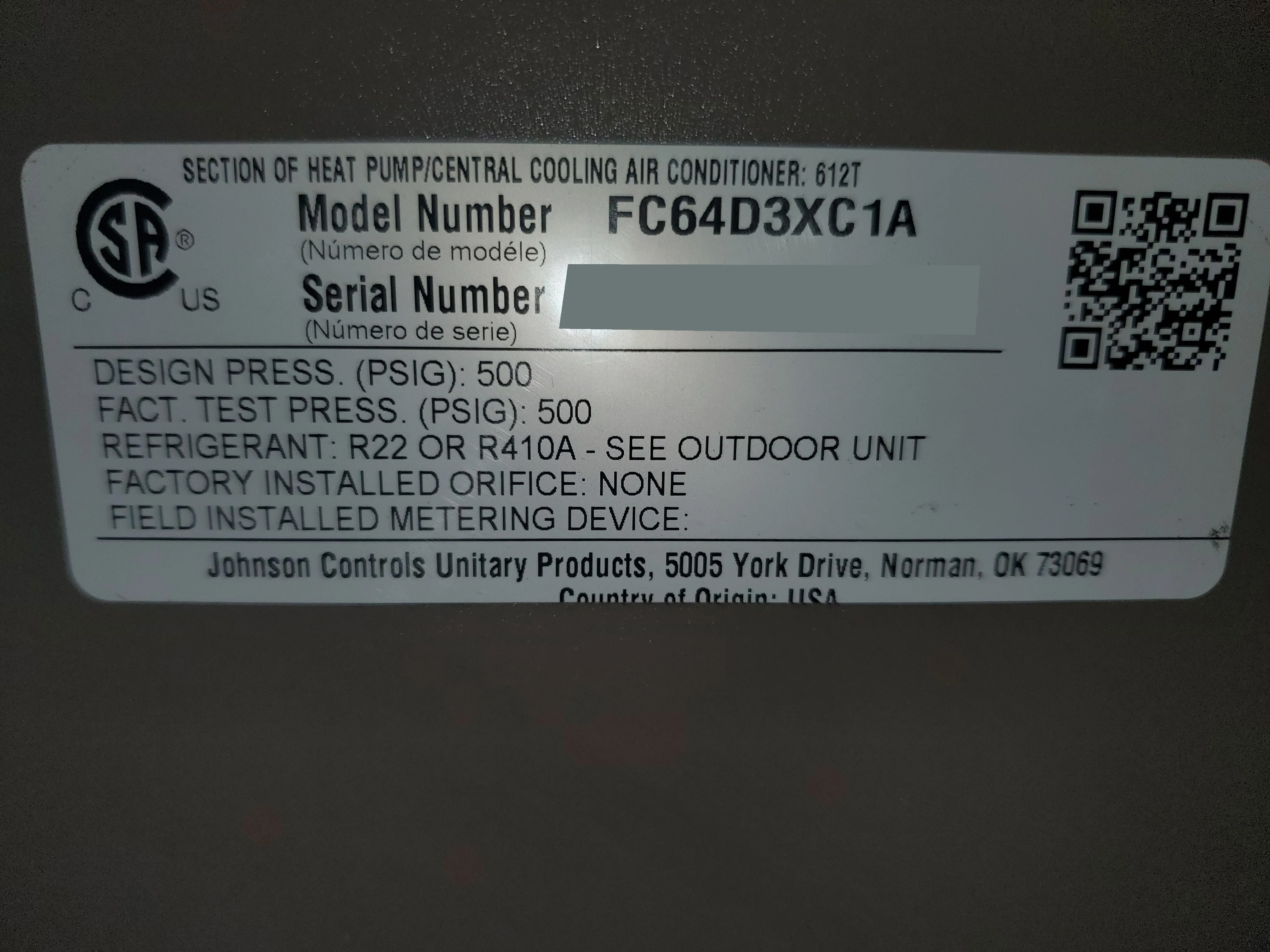 5 Ton Ac/HP UPFlow/Downflow Cased A" Coil R-22 Or R-410A" - Image 4