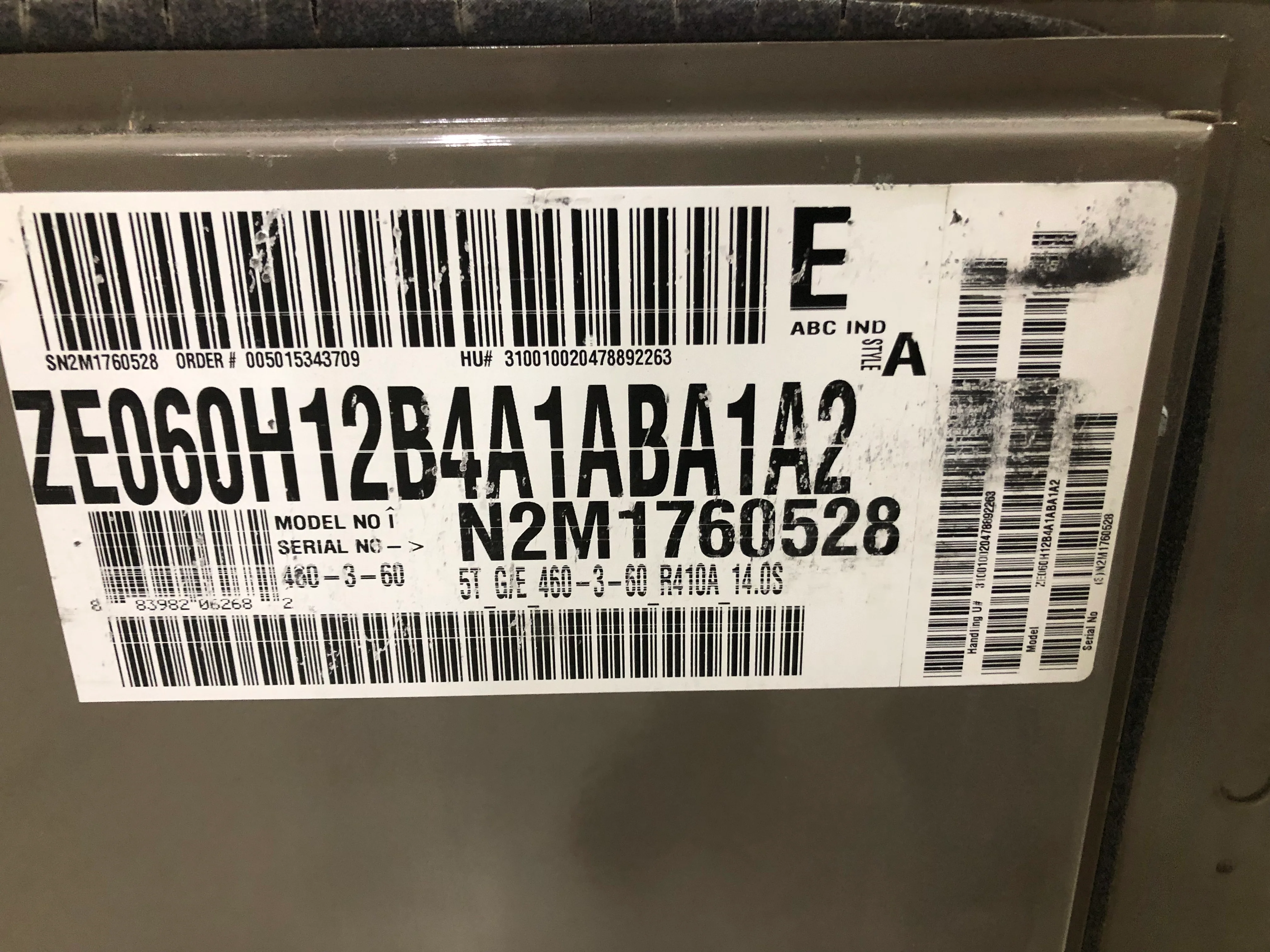 5 TON CONVERTIBLE GAS/ELECTRIC PACKAGED UNIT, 14 SEER 81% 460/60/3 R-410 - Image 4