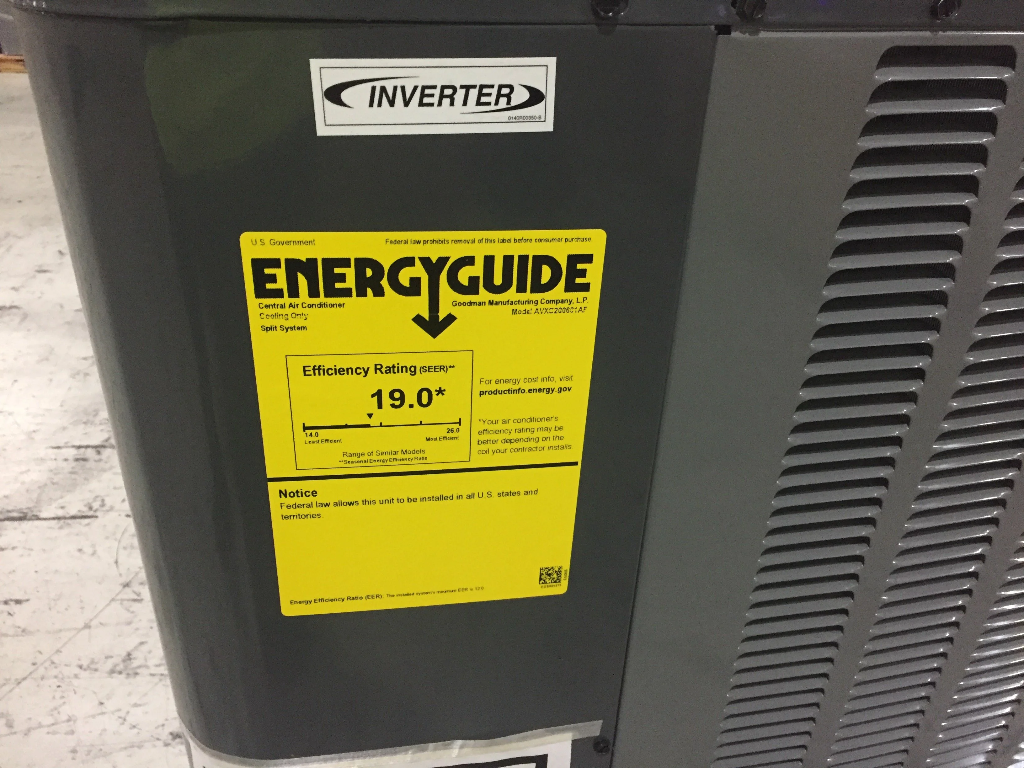 5 Ton Inverter Split-System Communicating Air Conditioner; 208-230/60/1, R410A, 20 SEER - Image 4