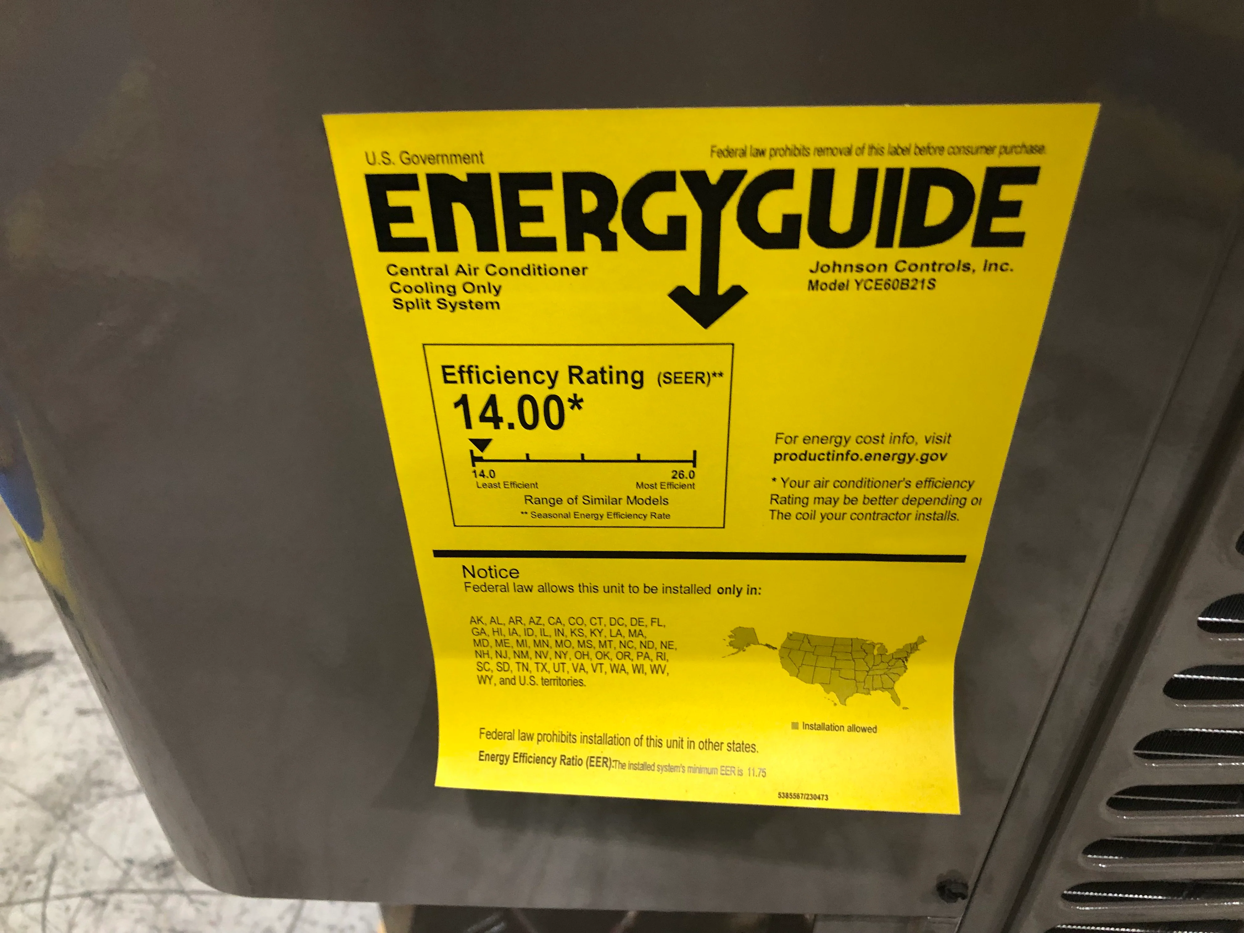 5 Ton "LX" Series Split System Air Conditioner, 208-230/60/1 14 SEER - Image 2