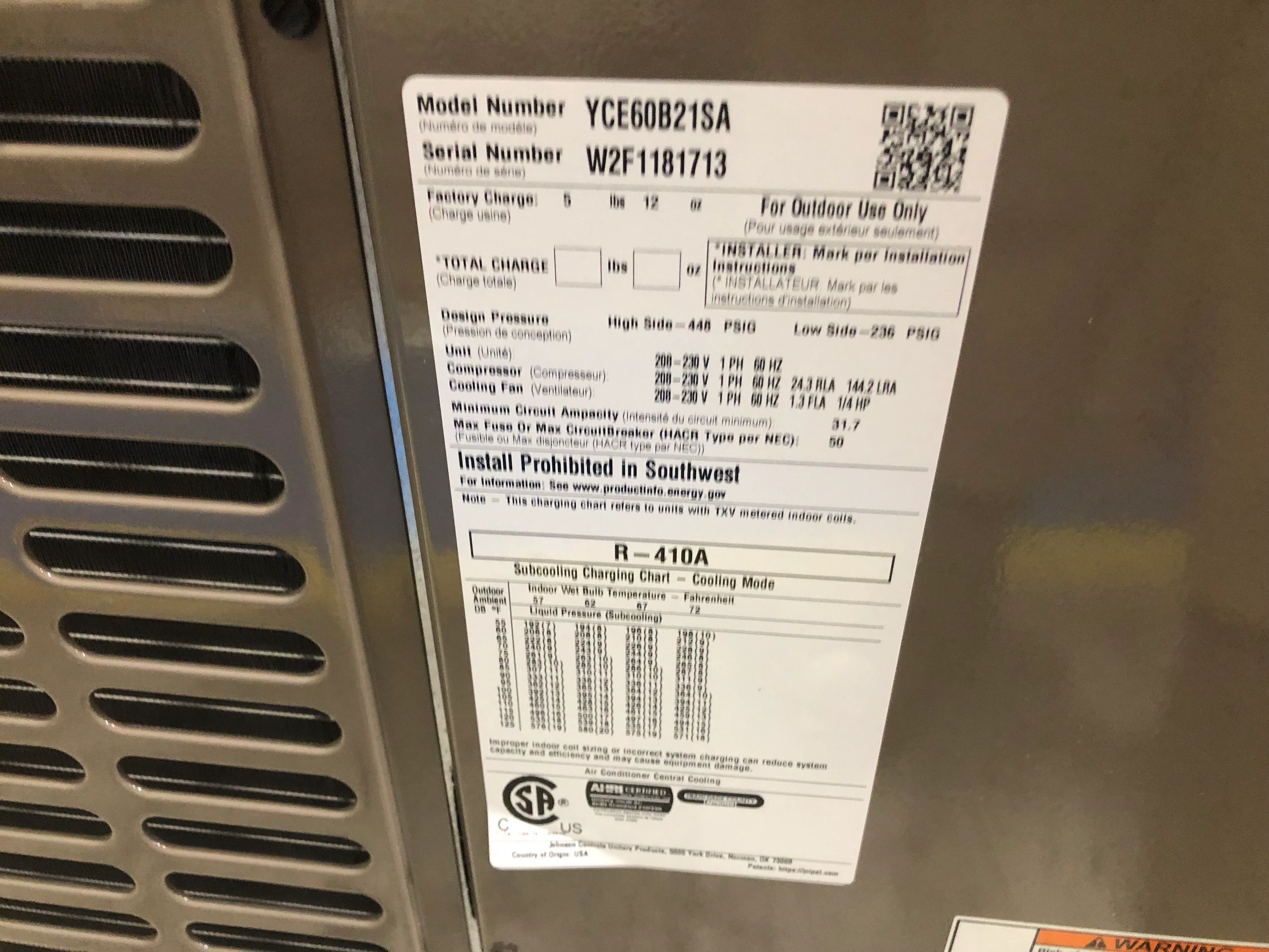 5 Ton "LX" Series Split System Air Conditioner, 208-230/60/1 14 SEER - Image 4