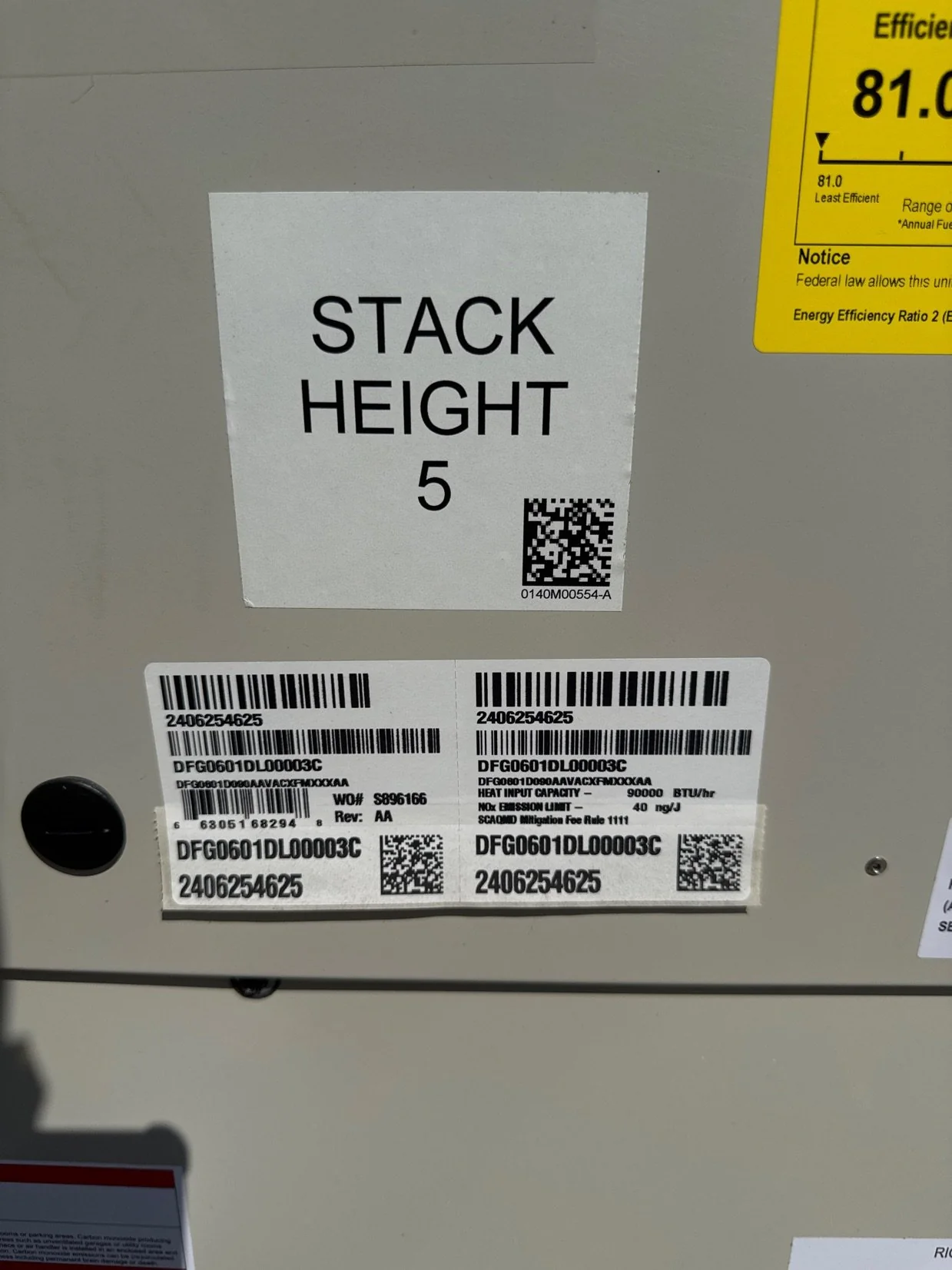 5 Ton Single-Stage Convertible Natural Gas/Electric Packaged Unit, 13.4 SEER2, 208-230/60/1, R410A - Image 5