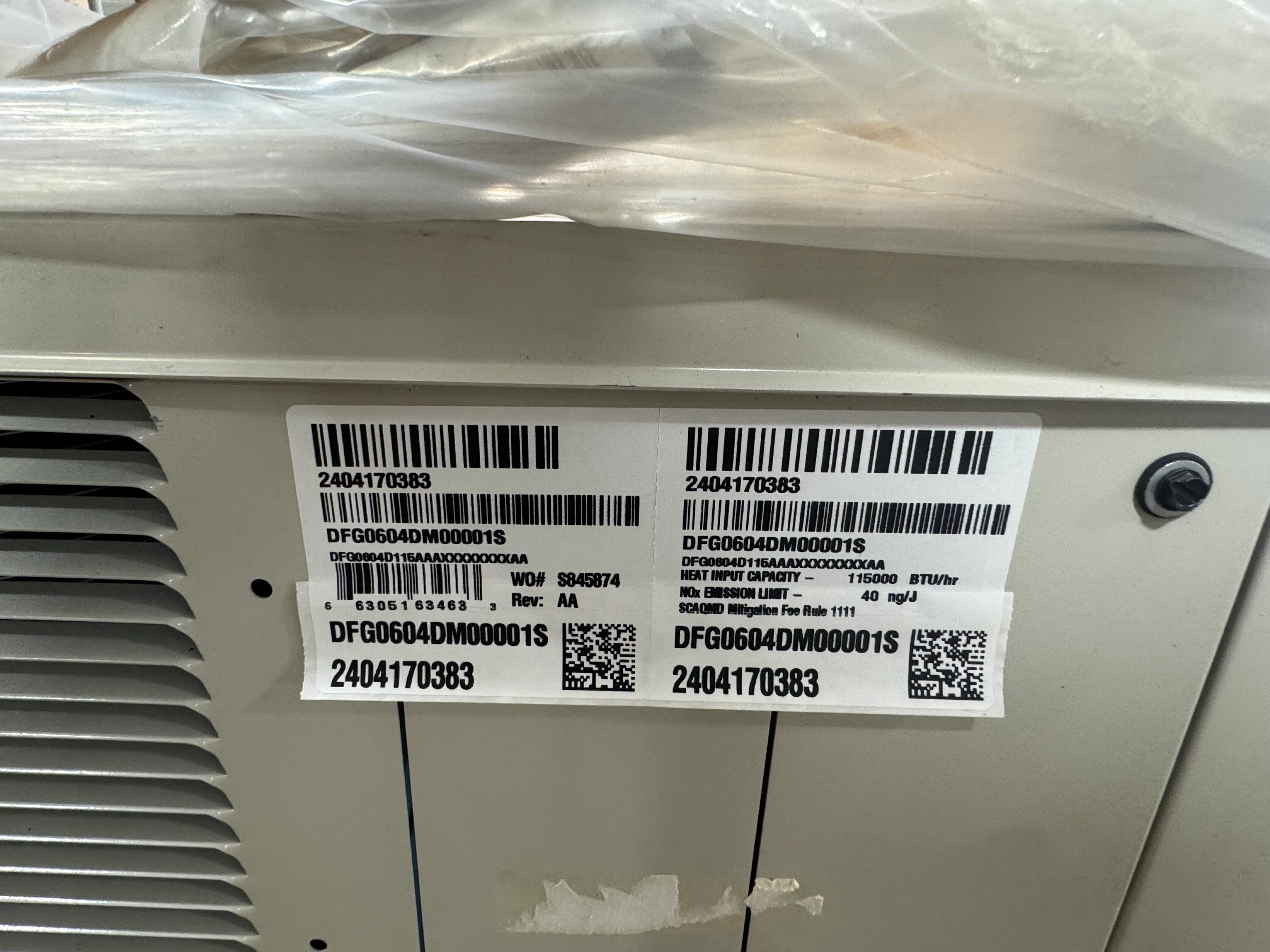 5 Ton Single-Stage Convertible Natural Gas/Electric Packaged Unit, 14 SEER, 460/60/3, R410A - Image 2