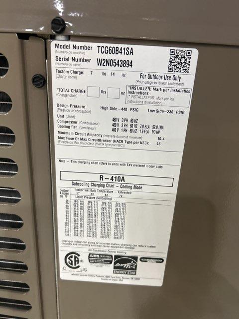 5 Ton Single-Stage Split-System Air Conditioner 460/60/3 R410A 17 SEER - Image 3