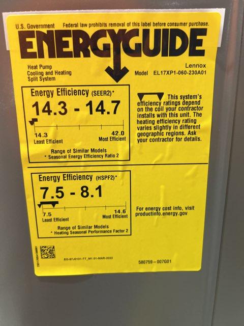 5 Ton Single-Stage Split-System Heat Pump 208-230/60/1 R410A 17 SEER - Image 5