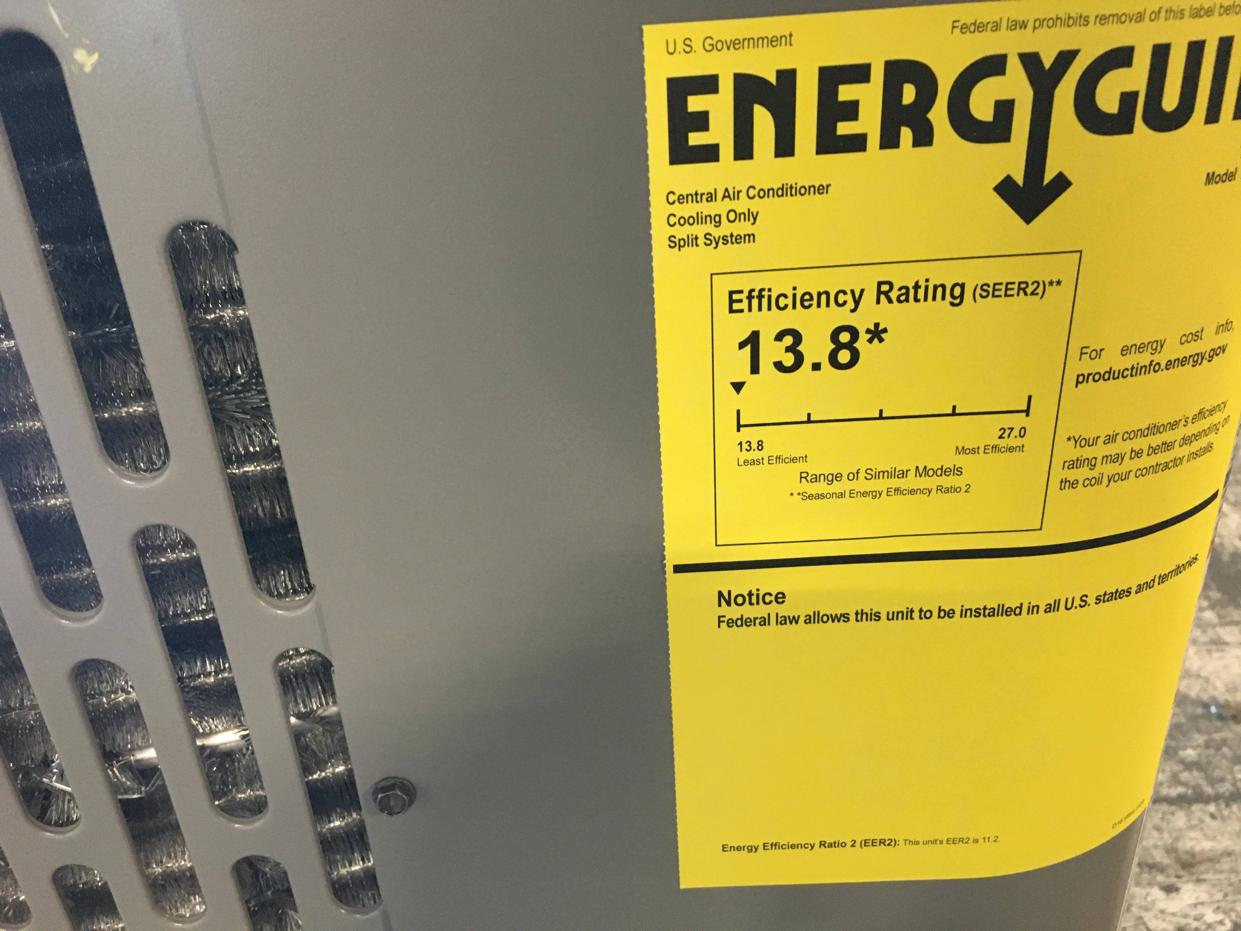 5 Ton Split System Air Conditioner 208-230/60/1 R-410A 13.8 Seer2 - Image 4