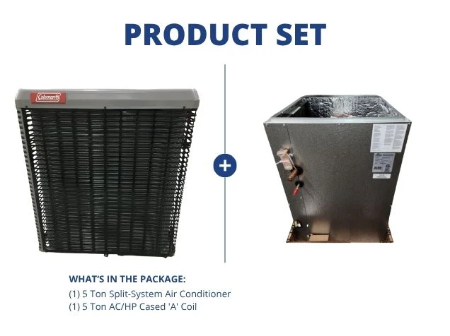 5 Ton Split-System Air Conditioner R410A 17 SEER and 5 Ton Multiposition Cased A Coil