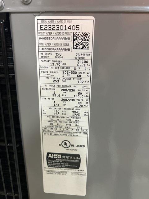 5 Ton Split-System Heat Pump 208-230/60/1 R-410A 14.3 Seer2 - Image 3
