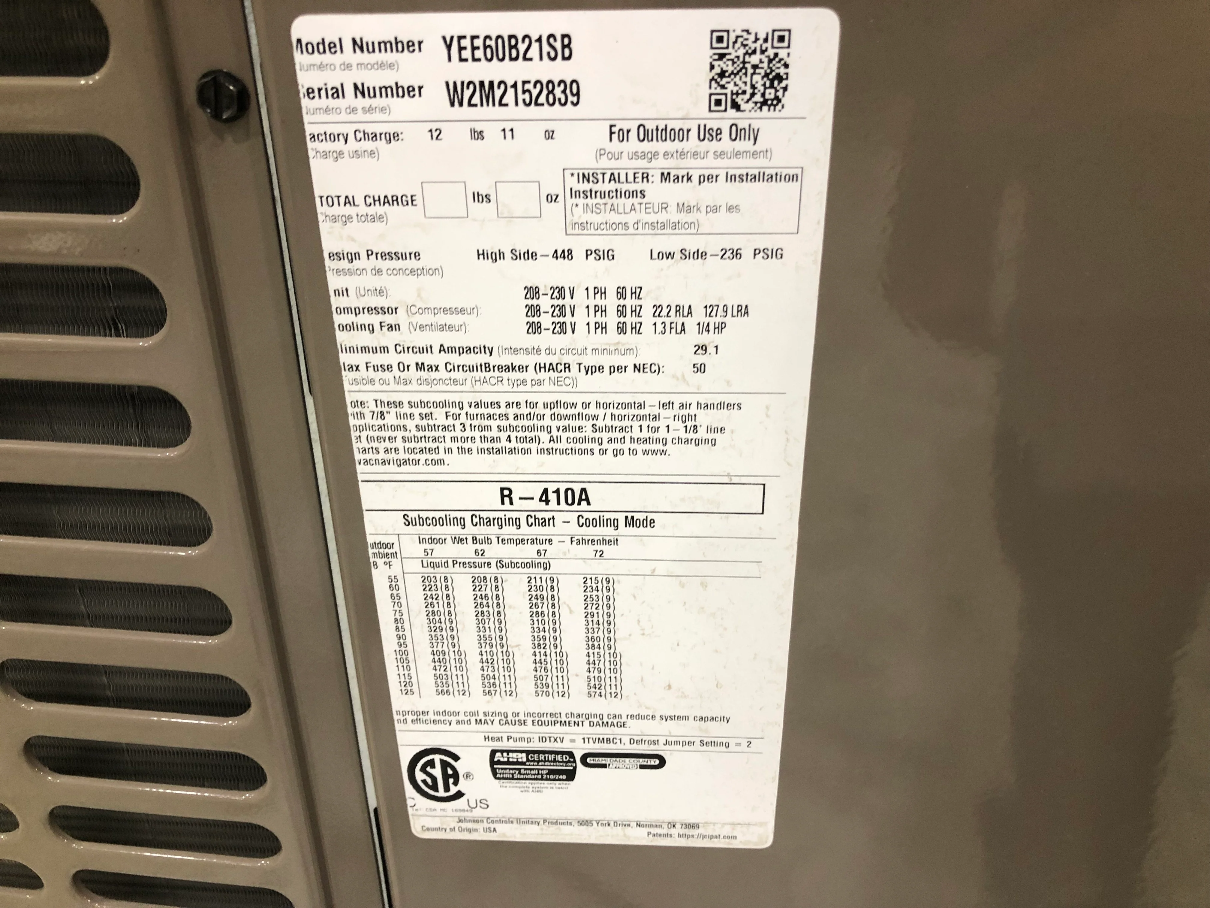 5 Ton Split-System Heat Pump 208-230/60/1 R410A 14 Seer - Image 6
