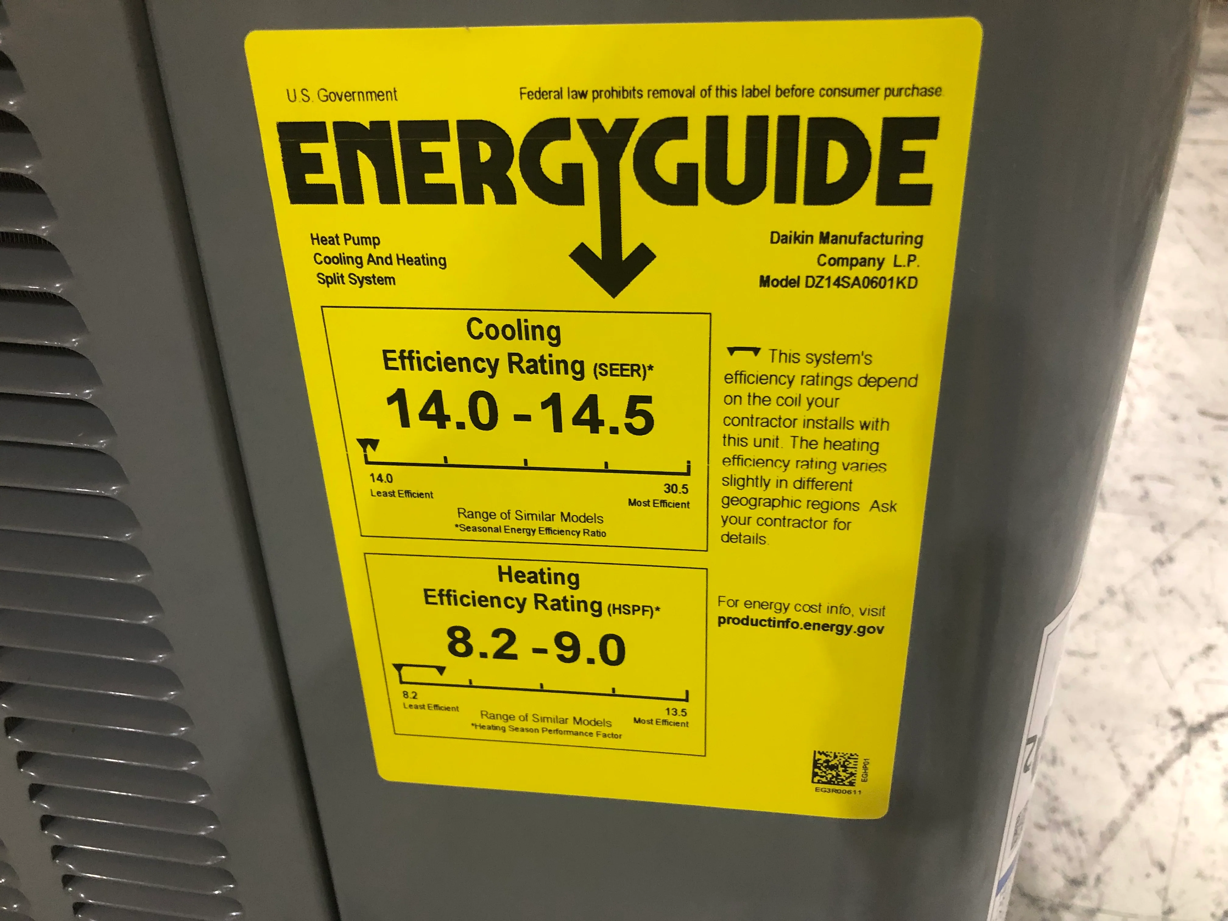 5 Ton Split-System Heat Pump 208-230/60/1 R410A 14 Seer - Image 5