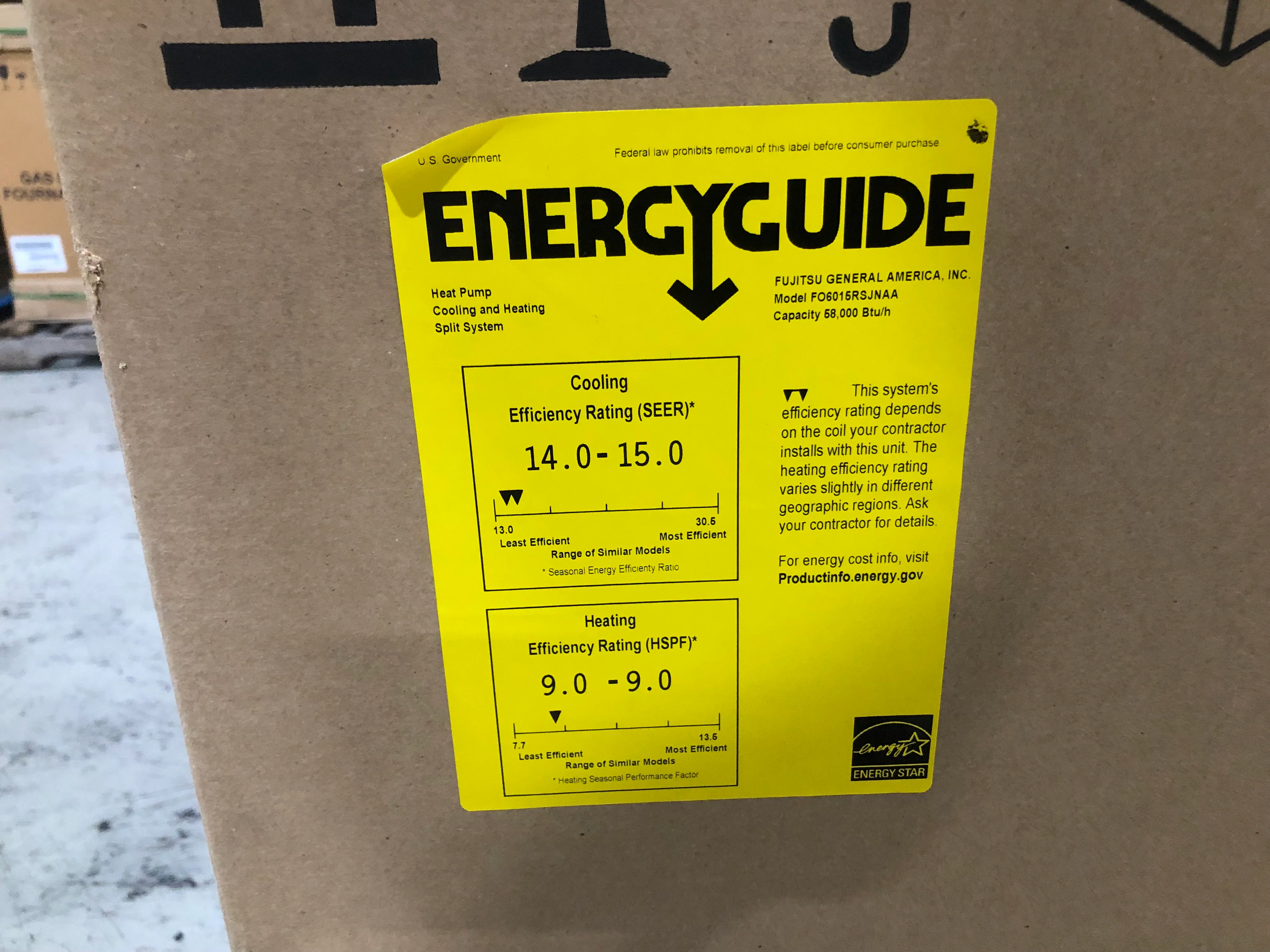 5 Ton Split-System Heat Pump; 208-230/60/1, R410A, 15 SEER - Image 6