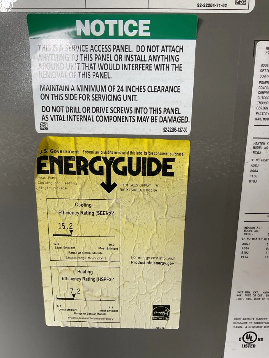 5 Ton Two-Stage Convertible Packaged Heat Pump Unit, 15.2 SEER2, 208-230/60/1, R410A - Image 5