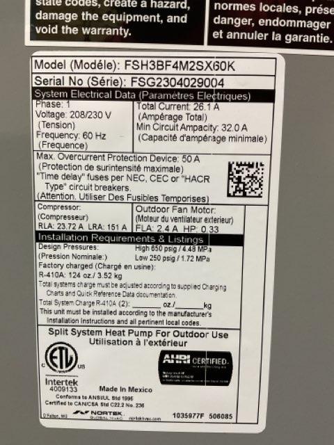 5 Ton Two-Stage Split-System Heat Pump 208-230/60/1 R410A 15.2 SEER2 - Image 4