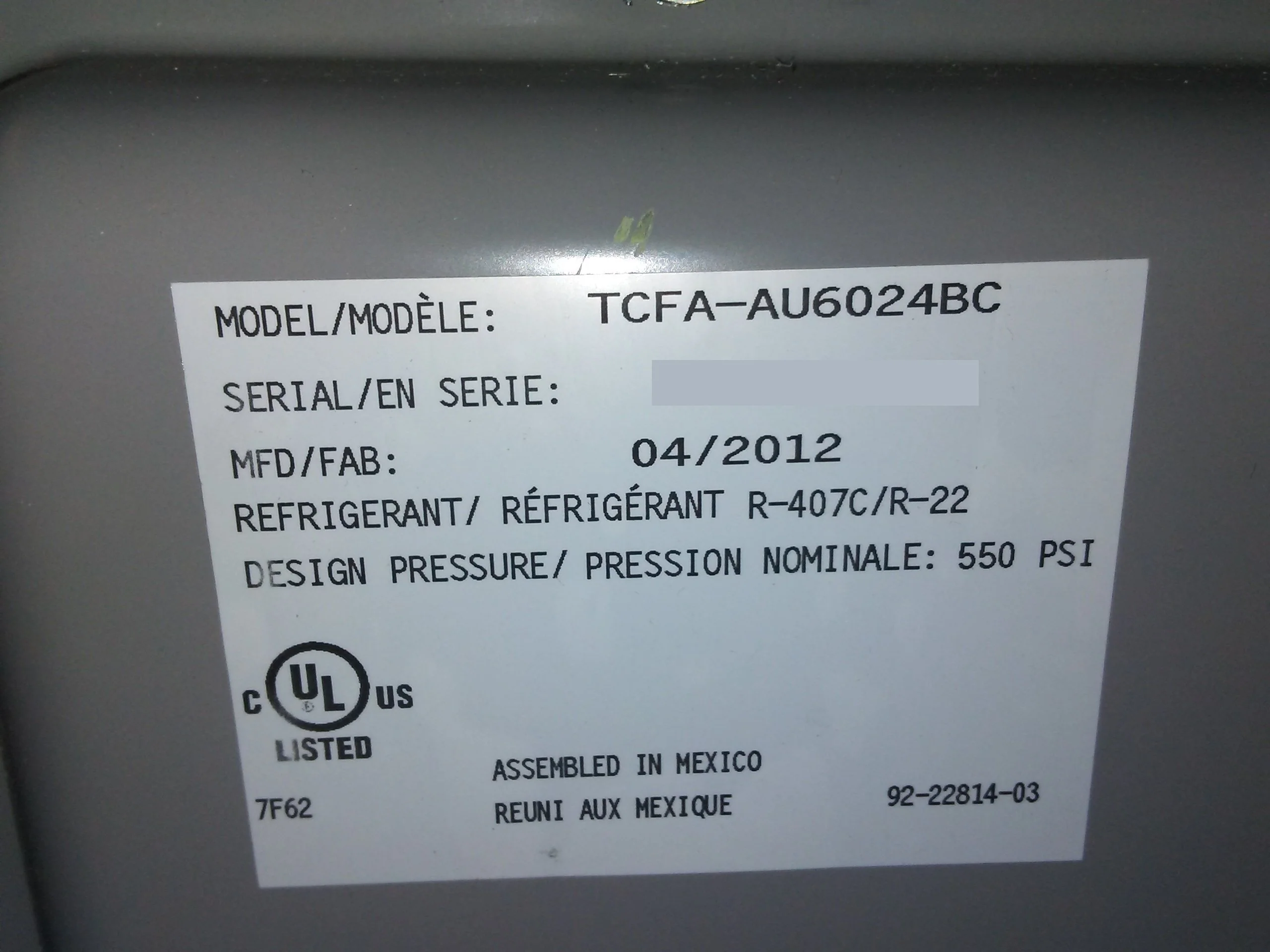 5 Ton Upflow/Downflow Cased N Coil R22 Air Conditioners Only - Image 7