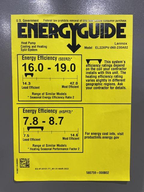 5 Ton Variable Speed Split-System Communicating Compatible Heat Pump 208-230/60/1 R410A 22 SEER2 - Image 3
