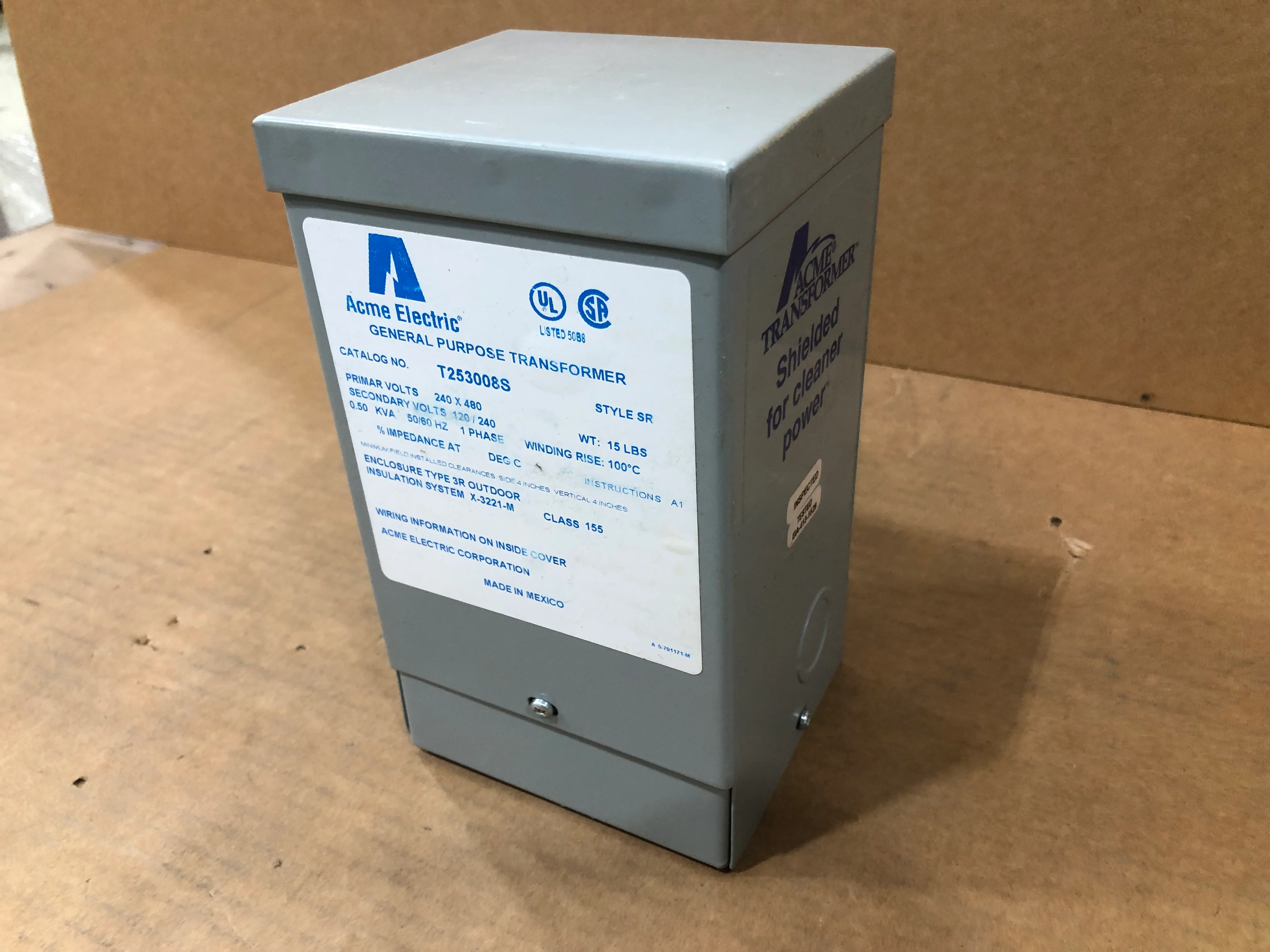 500 Va General Purpose Transformer, Primary 240X480 Secondary 120/240