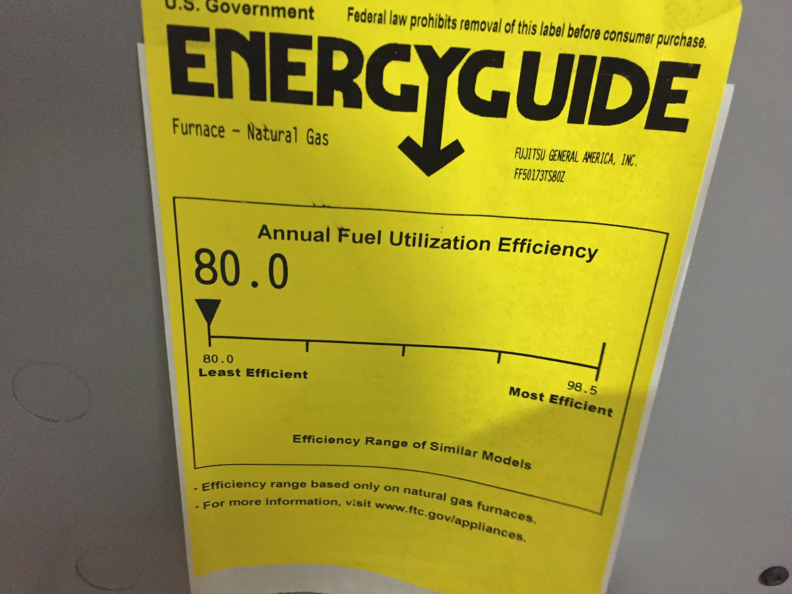 50,000 BTU Single-Stage Upflow/Horizontal ECM Multi Speed Gas Furnace; 80% AFUE, 115/60/1, CFM: 1498 - Image 5