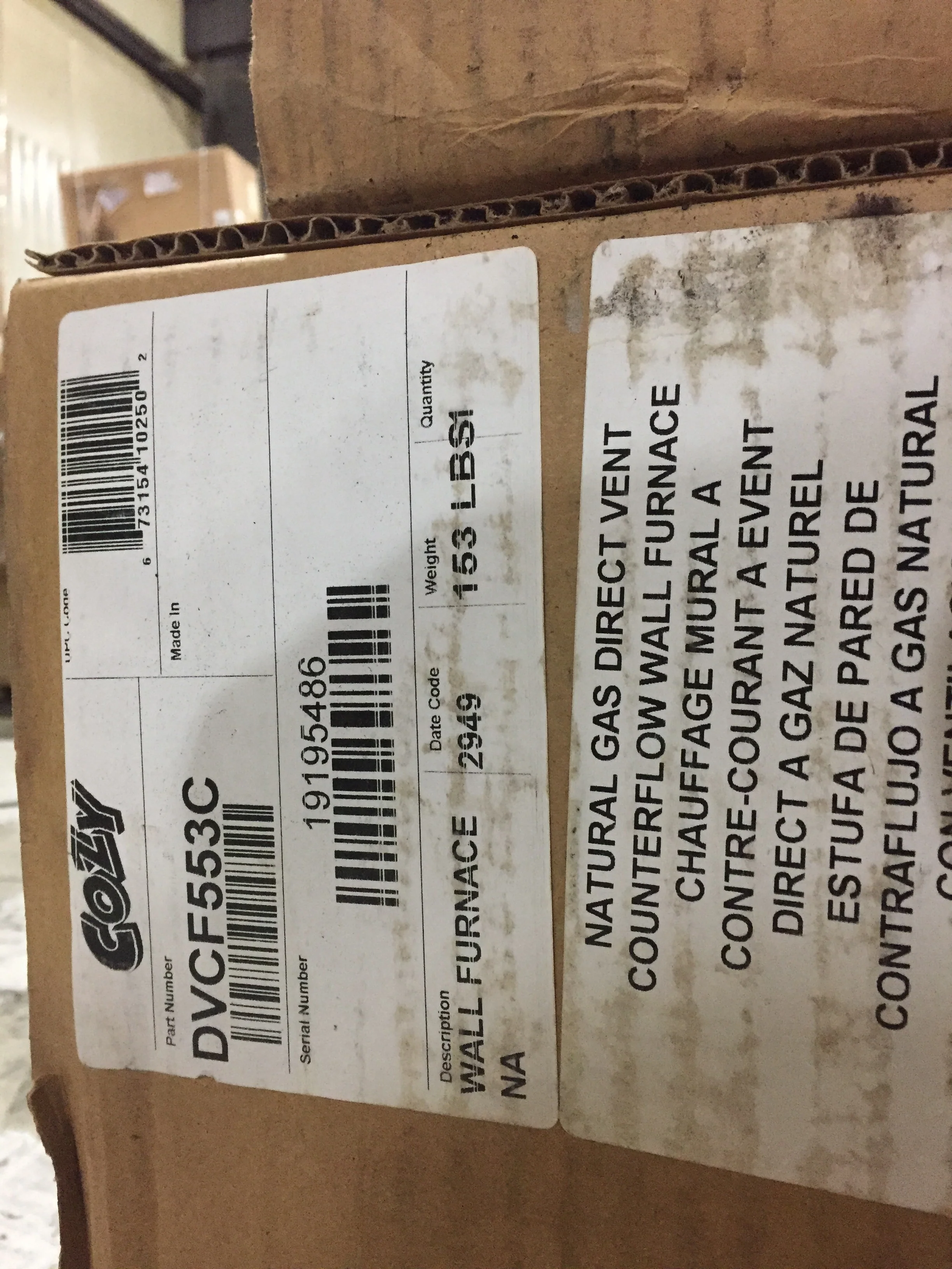 55,000 BTU Direct Vent Counterflow Gas Wall Furnace 24Volt/115V Fan CFM: 440 - Image 6