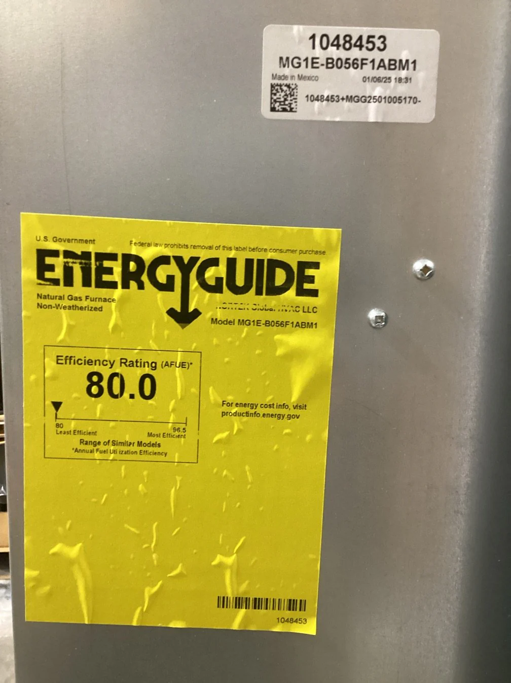 56,000 BTU 1-Stg Downflow ECM Multi Speed Gas Manufactured Housing Furnace 80% 115/60/1 CFM: 1524 - Image 5
