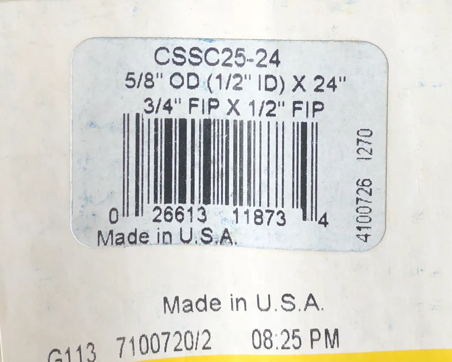 5/8" FPT X 24"Long Procoat Corrugated Stainless Steel Gas Appliance Connector - Image 3