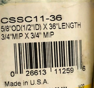 5/8"FPT X 36"Long Procoat Corrugated Stainless Steel Gas Appliance Connector - Image 3