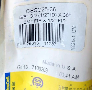 5/8"FPT X 36"Long Procoat Corrugated Stainless Steel Gas Appliance Connector - Image 3