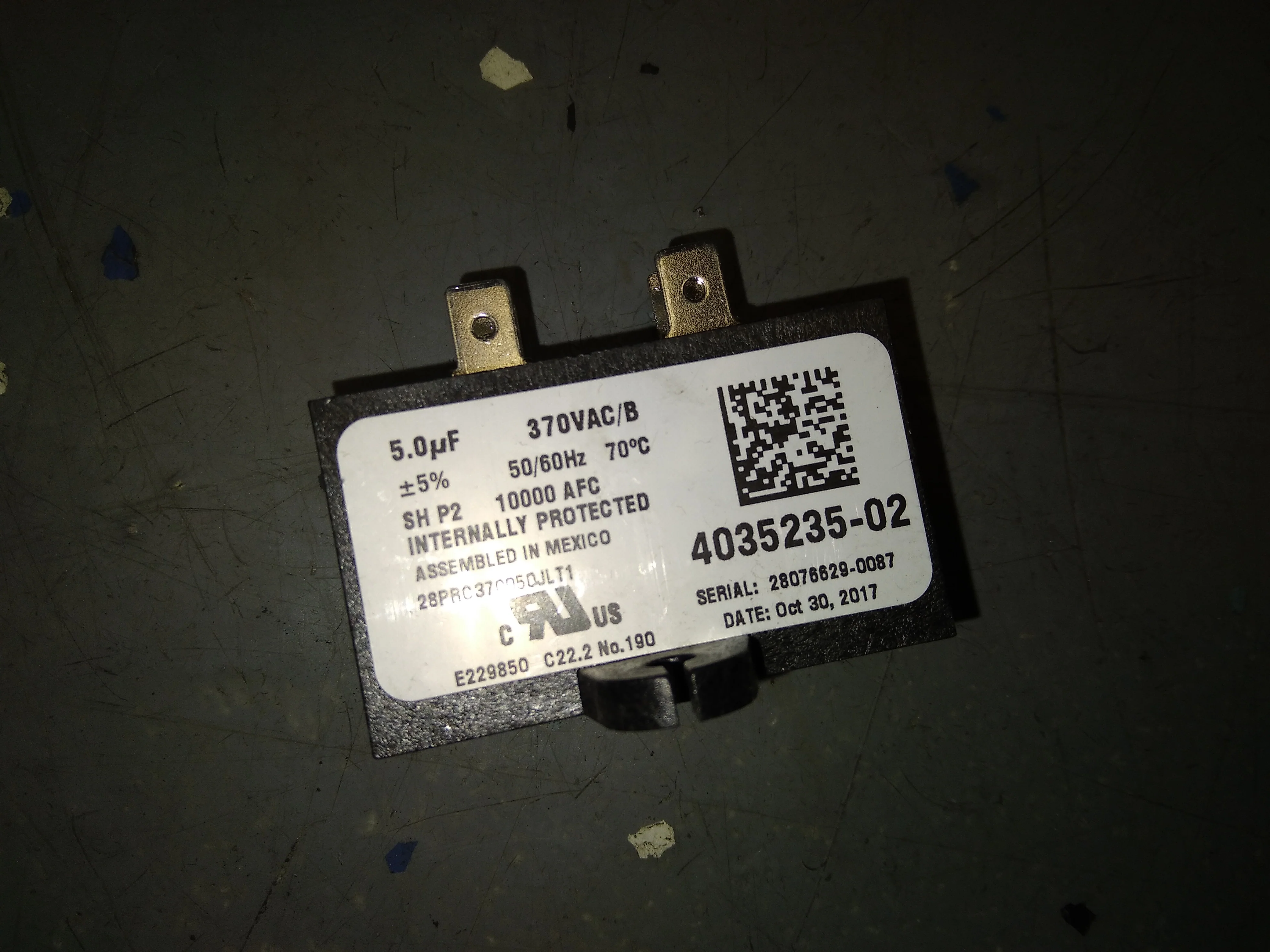 5UF X 370VAC Dry Run Capacitor 50/60 Hz - Image 4