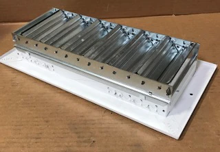 6" X 14" WHITE STEEL SINGLE DEFLECTION 4-WAY SUPPLY REGISTER/W OPPOSED-BLADE DAMPER - Image 7