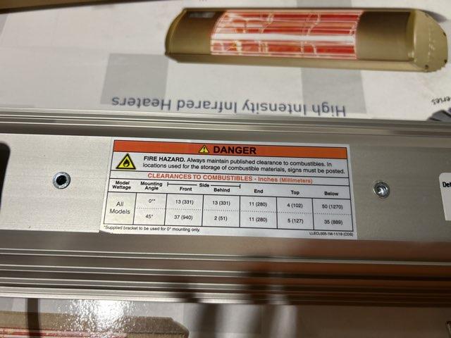 6,824 BTU Silver Infrared Space Heater, 2000 Watt, 230/50/1 - Image 3