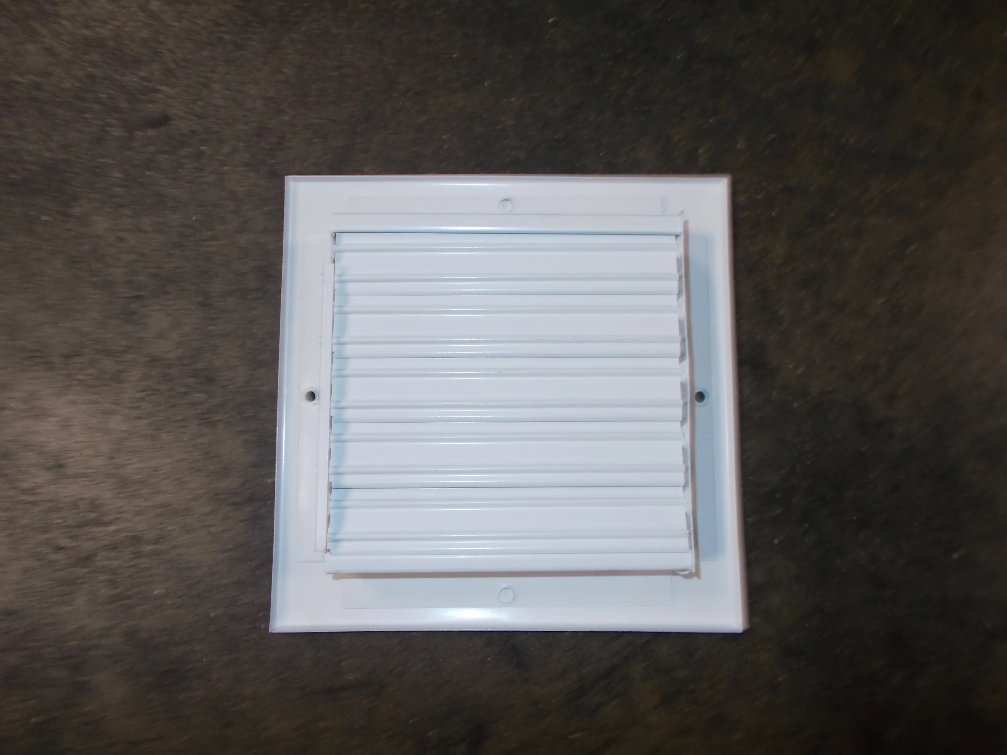 6" X 6" ALUMINUM/WHITE CURVED BLADE REGISTER W/MS - Image 2