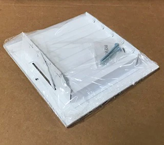 6" X 6" WHITE STEEL 4-WAY STAMPED LANCED BLADE REGISTER/W MULTI-LOUVER DAMPER - Image 2