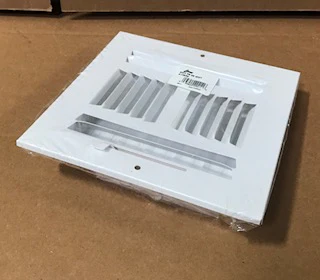 6" X 6" WHITE STEEL 4-WAY STAMPED LANCED BLADE REGISTER/W MULTI-LOUVER DAMPER - Image 4