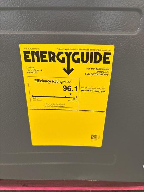 60,000 BTU Low NOx Single-Stage Upflow/Horizontal ECM Multi Speed Gas Furnace 80% 115/60/1 CFM: 1600 - Image 8