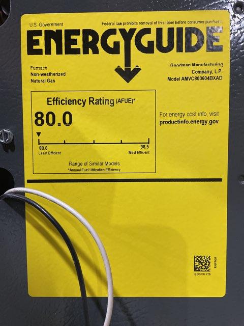 60,000 BTU Low NOx Two-Stage Up/Horz ECM Var Spd Comm Compatible Gas Furnace 80% 115/60/1 CFM: 1600 - Image 4