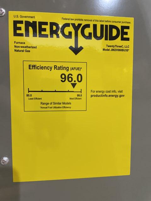 60,000 BTU Up/Horz ECM Gas Furnace 96%, 3 Ton SS AC R454B 13.4 SEER2 and 3 Ton Multi Cased A Coil - Image 8