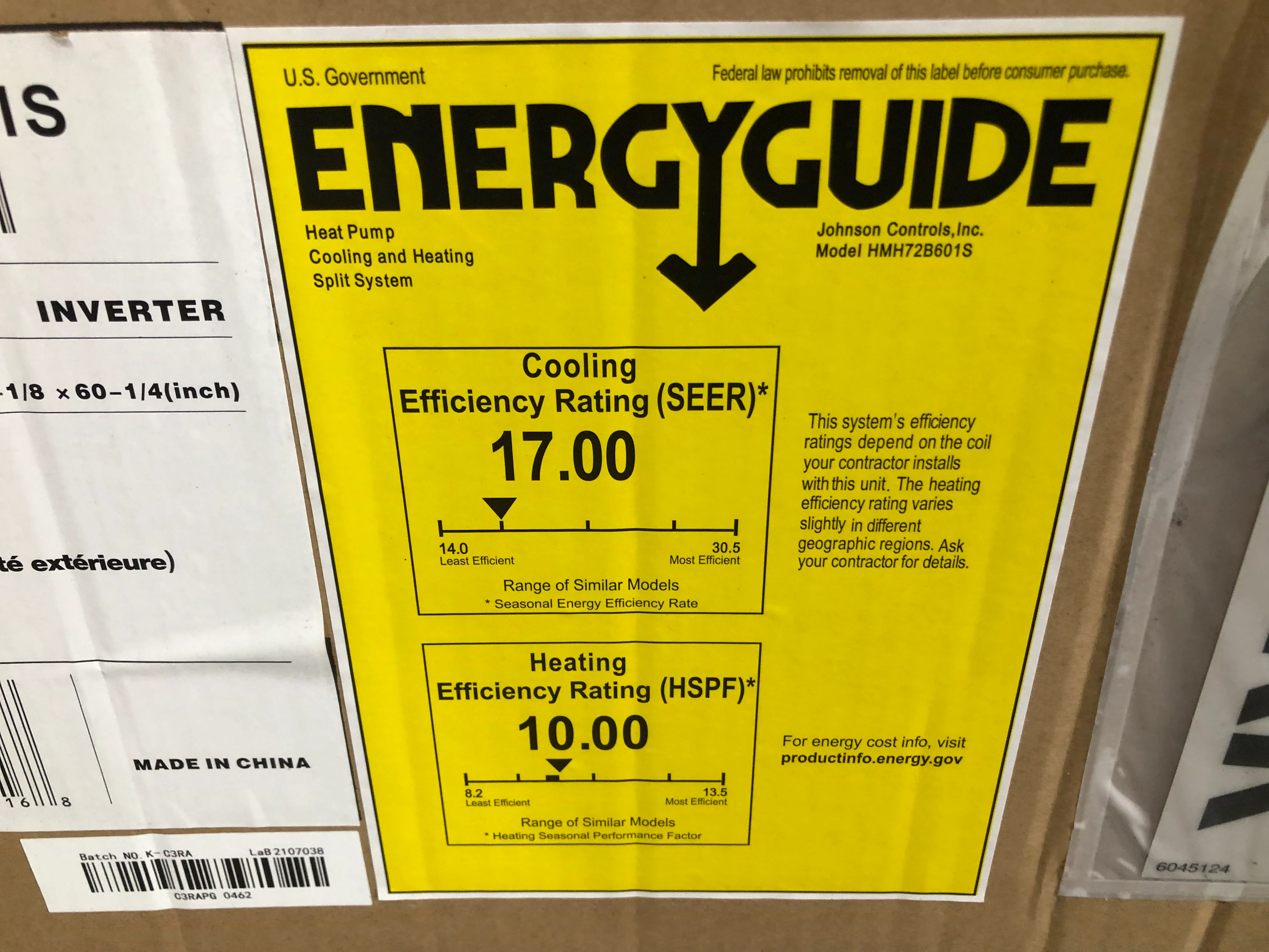 60,000 Btu Mini-Split DC Inverter Outdoor Heat Pump, 208-230/60/1 Seer 17, R-410A - Image 4