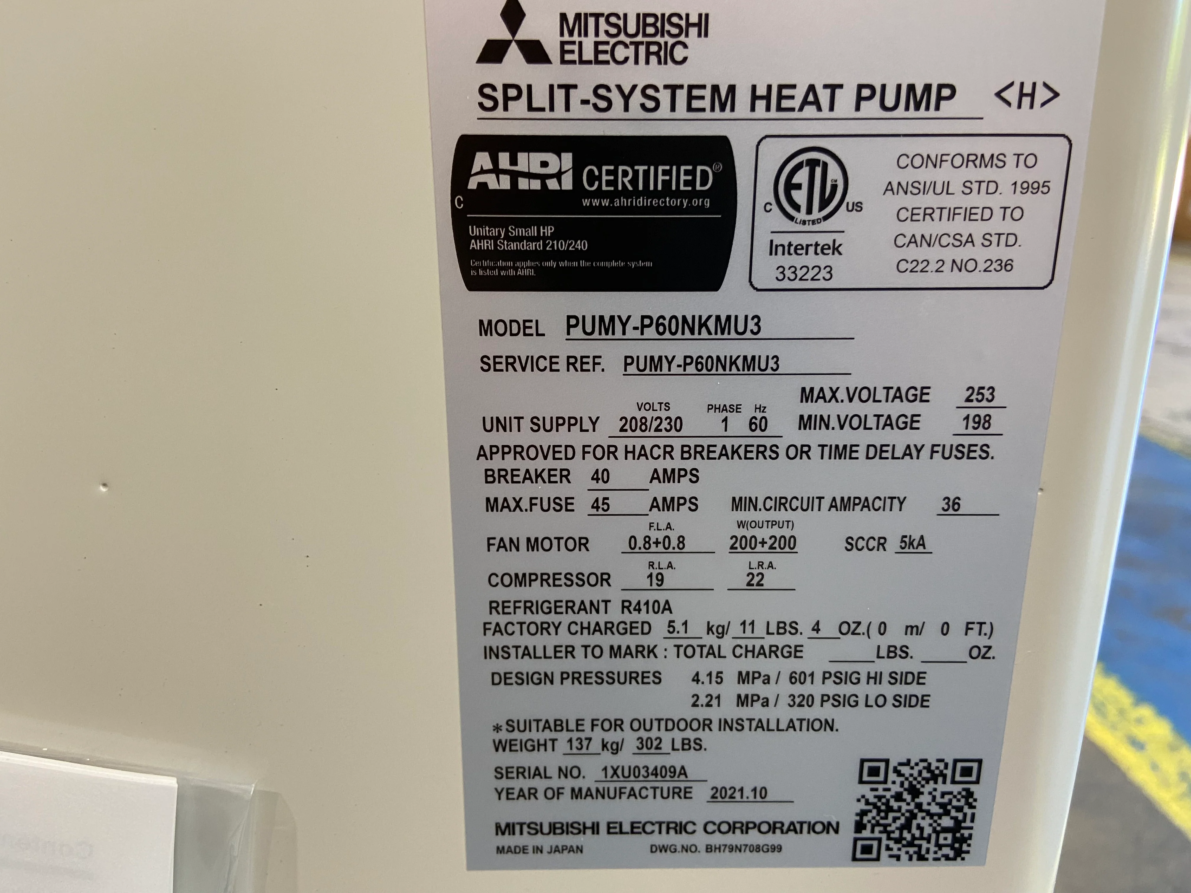 60,000 Btu Multi-Zone Outdoor Heat Pump Mini Split Unit City Multi Series - Image 5