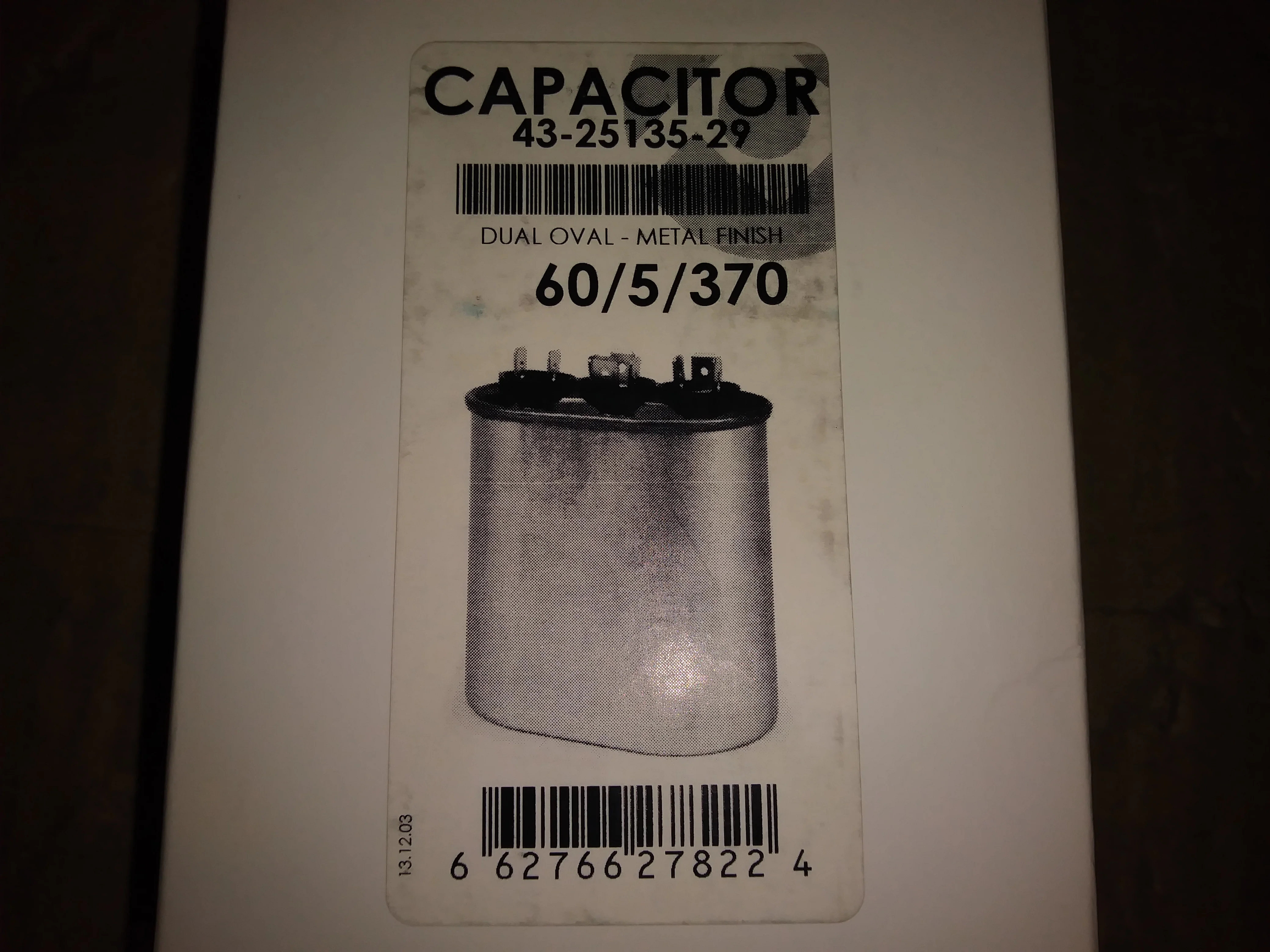 60+5UF x 370VAC Oval Dual Run Capacitor - Image 5