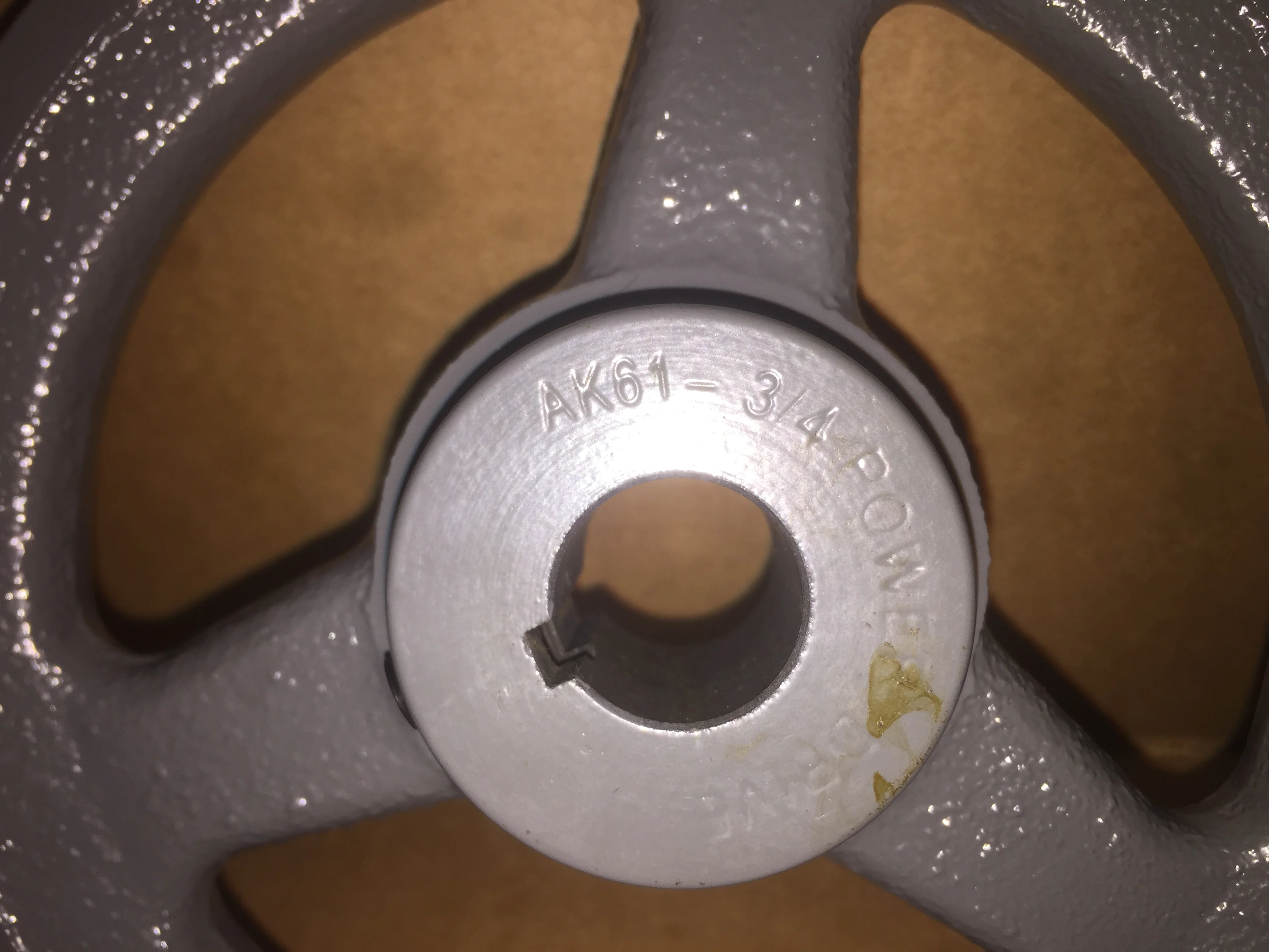 6-1/2"DIA SINGLE GROOVE POWER DRIVE PULLEY 3/4"BORE KEYED FOR 5/8" - Image 2