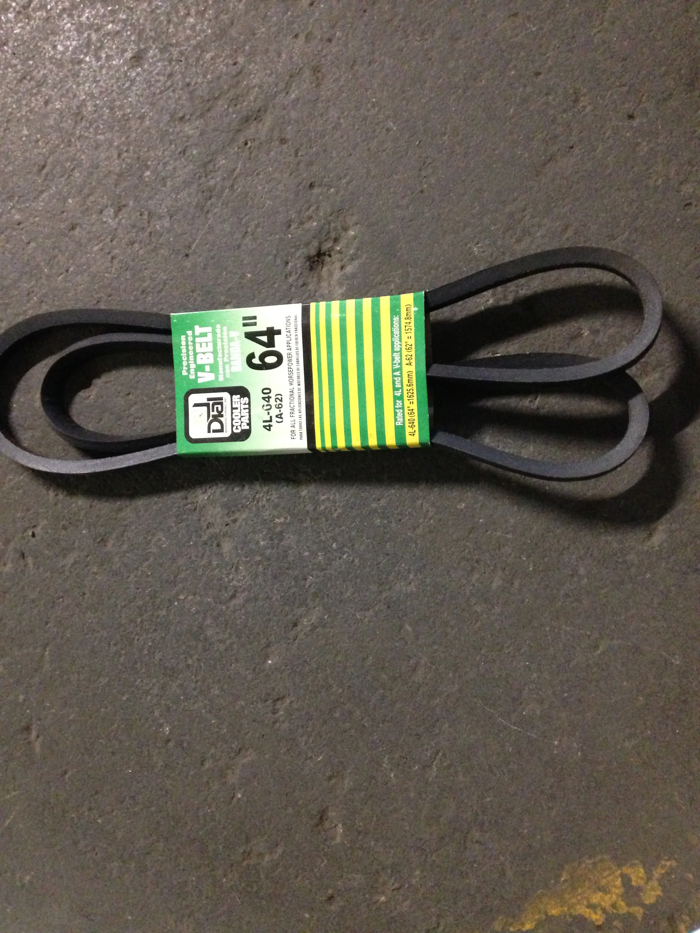 64"L V-Belt X 3/4"W